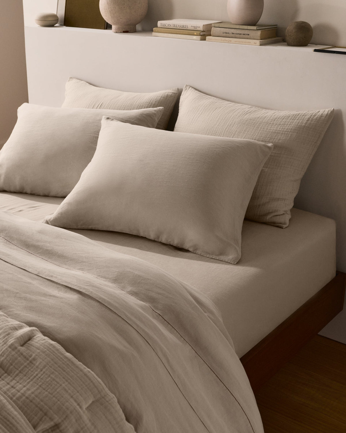 Linen Tencel Sheet Set - Bone F/Q - Image 2
