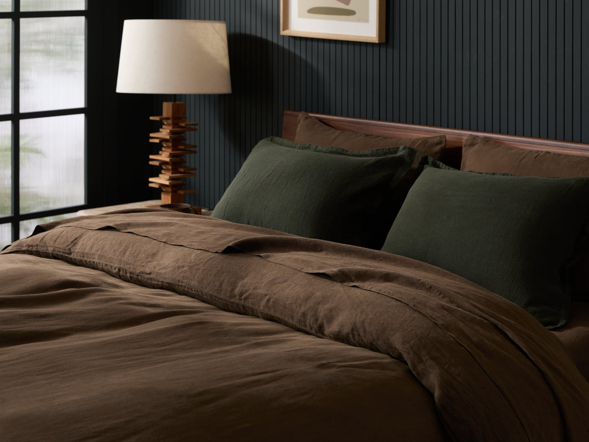 Linen Duvet Cover Set - Java F/Q - Image 2