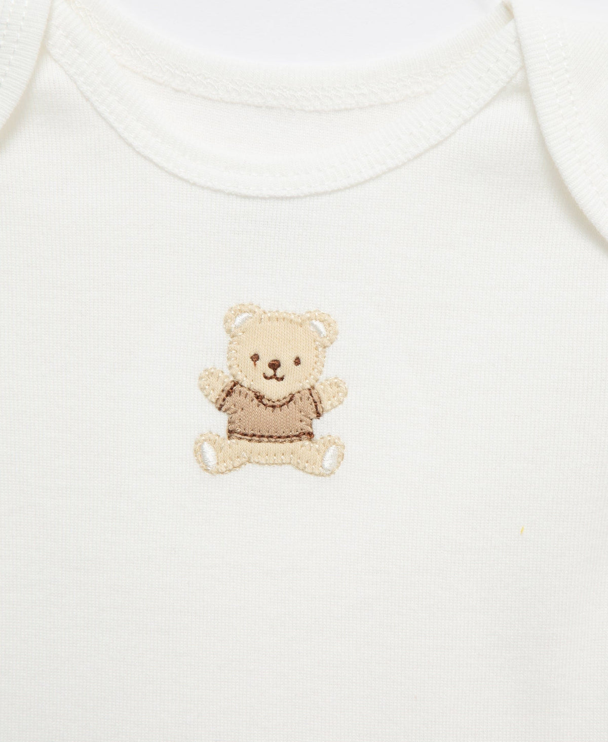Little Me Gentle Bear 3-Pack Bodysuits - Ivory, NB - Image 4
