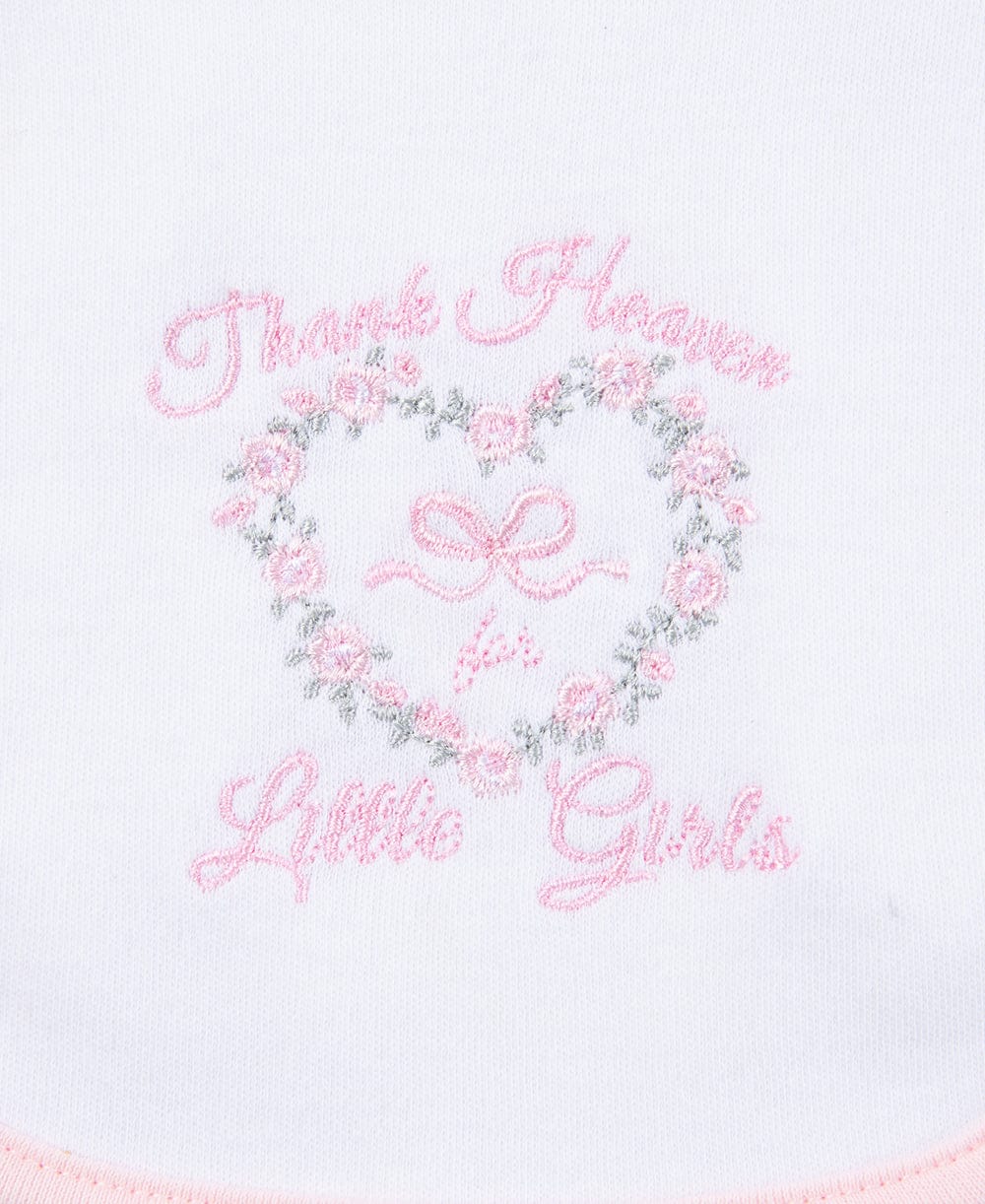 Little Me Thank Heaven For Little Girls Bib & Burp Set - Pink Multi, One Size - Image 4