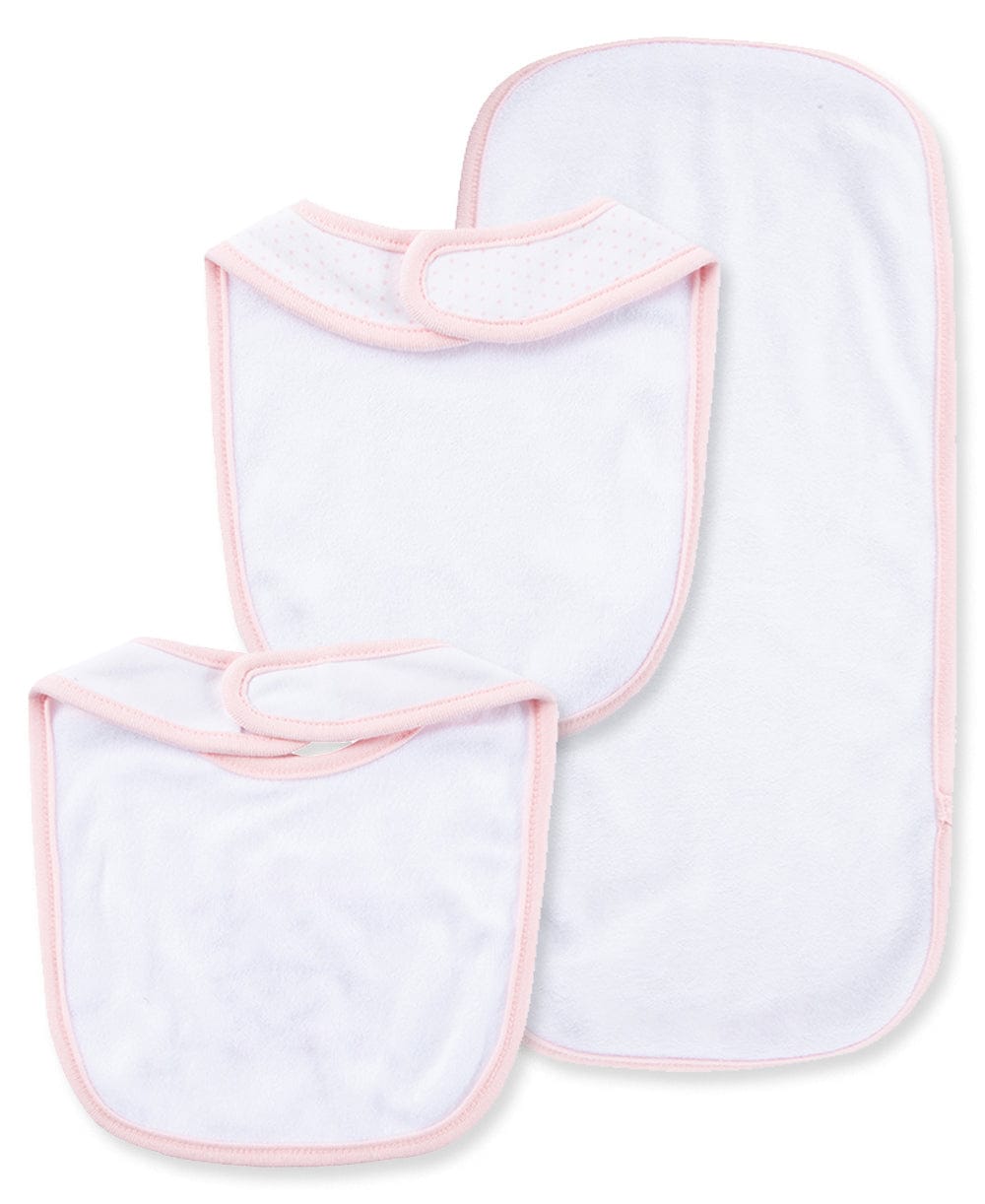 Little Me Thank Heaven For Little Girls Bib & Burp Set - Pink Multi, One Size - Image 2