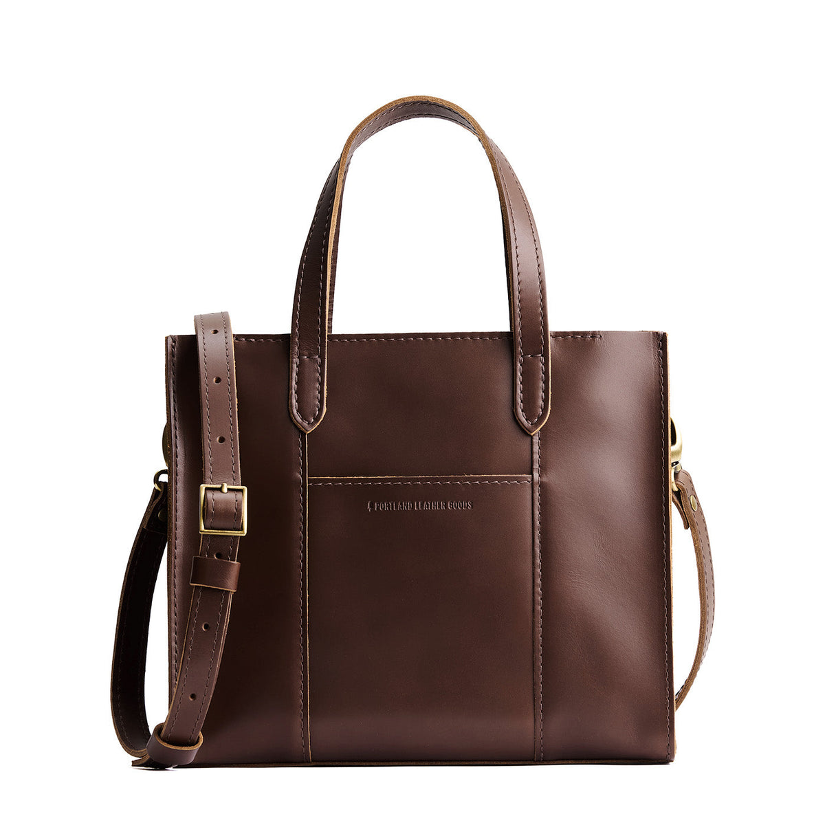 'Almost Perfect' Lola Crossbody Tote - Chocolate Brown / Zipper
