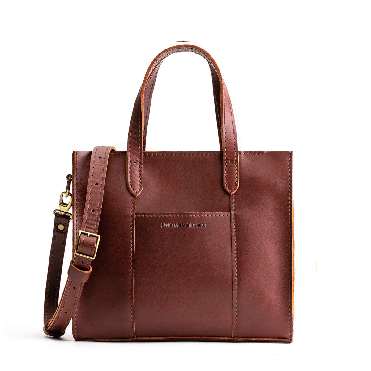 'Almost Perfect' Lola Crossbody Tote - Cognac / Zipper