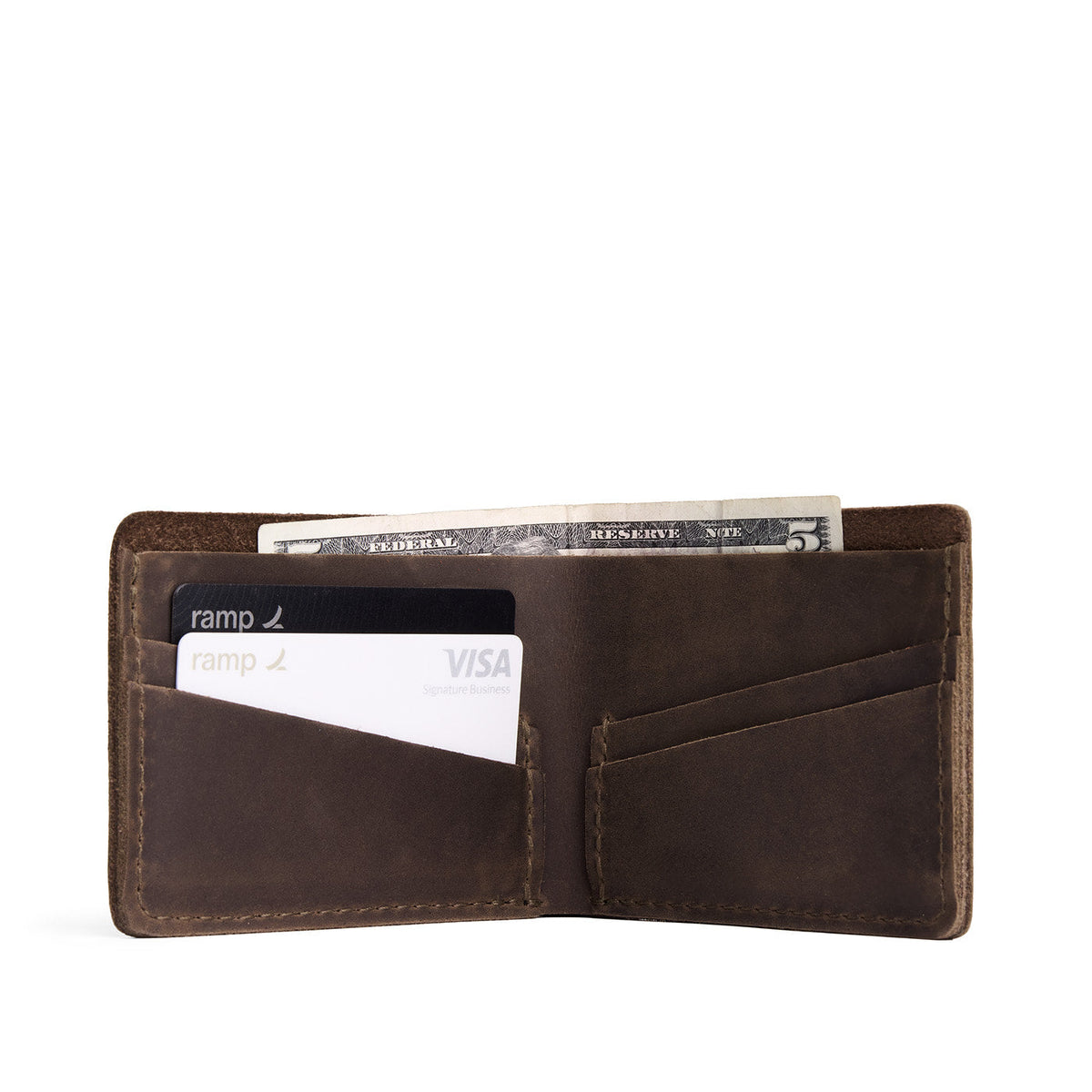 Bifold Leather Wallet - Moose