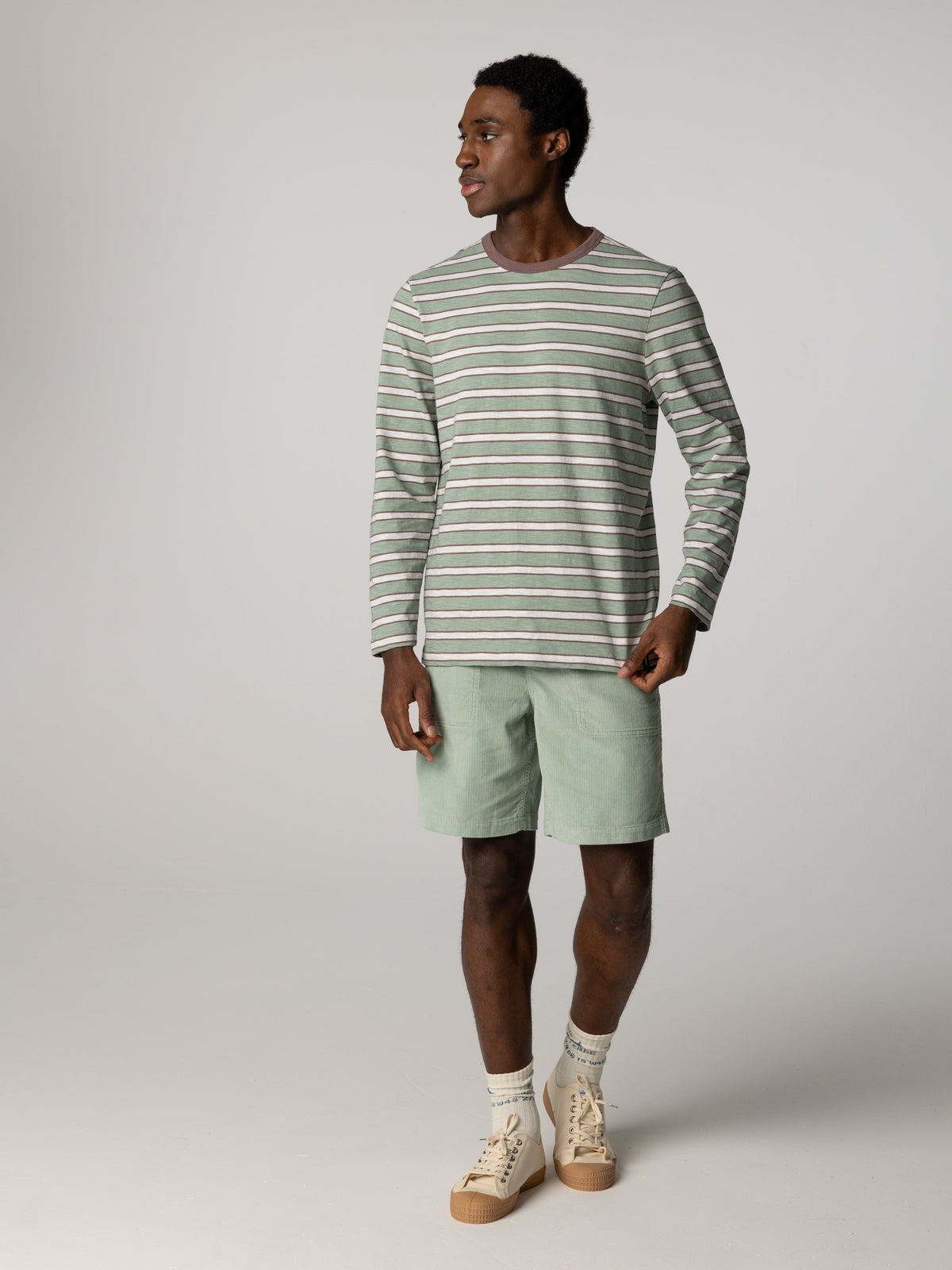 Men's Channel Stripe Long Sleeve T-shirt - Image 3