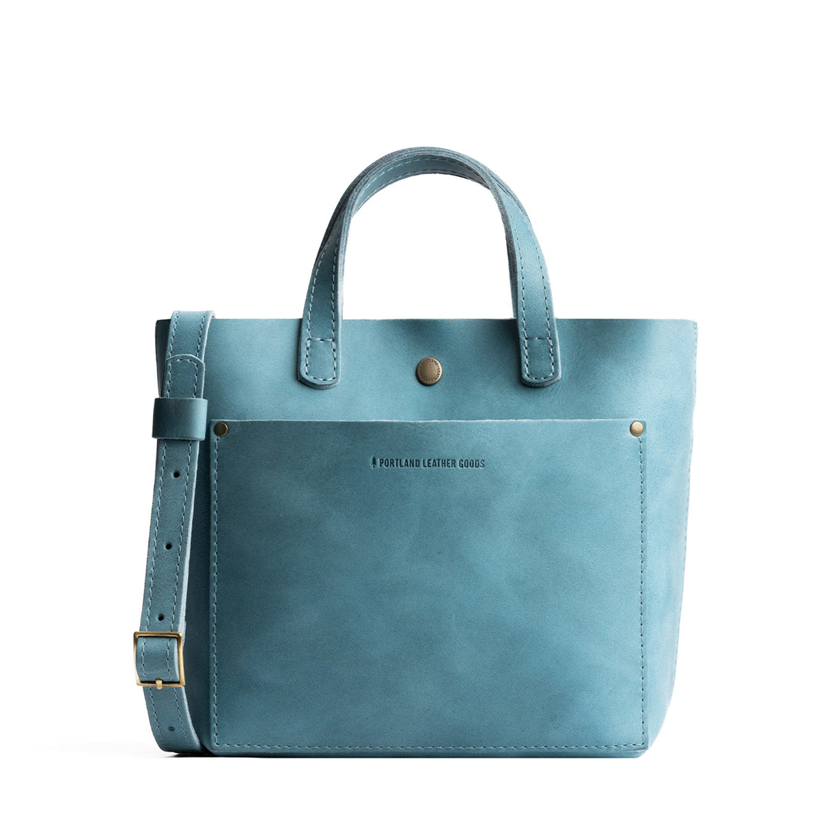 Mini Crossbody Tote - Aqua / Classic