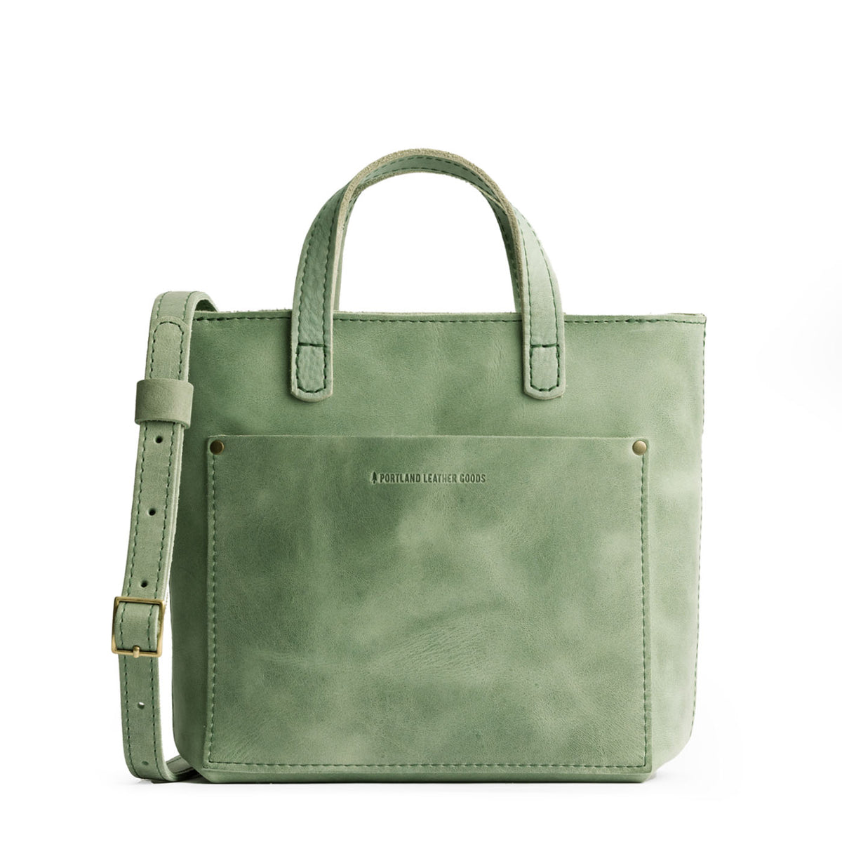 Mini Crossbody Tote - Cucumber / Zipper