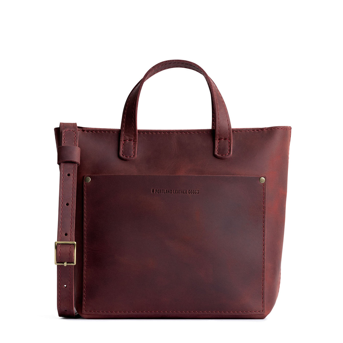 Mini Crossbody Tote - Merlot / Zipper