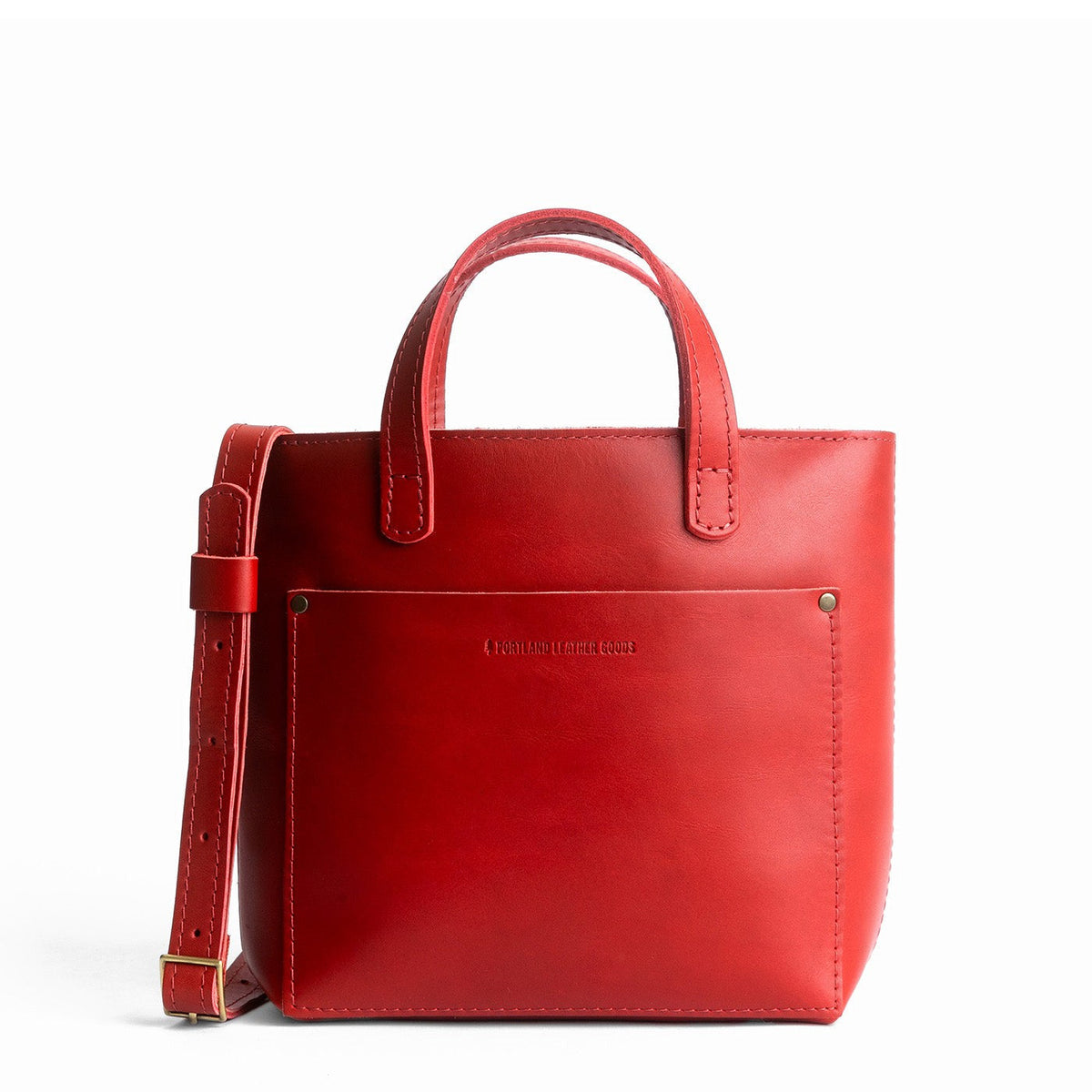 Mini Crossbody Tote - Ruby / Zipper
