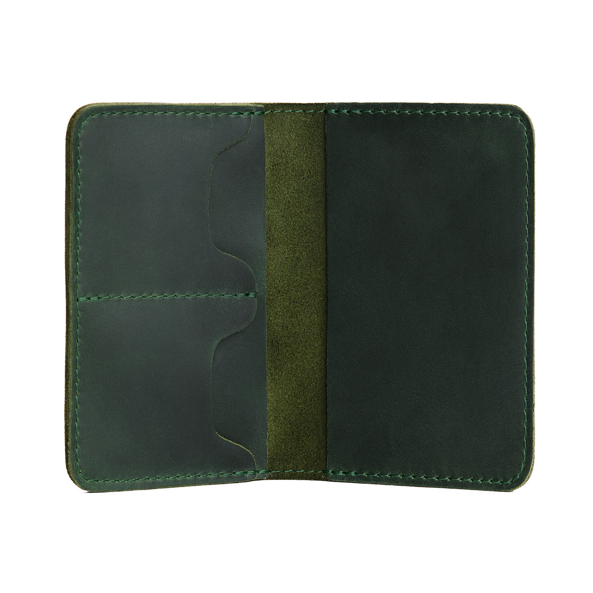 Leather Modern Passport Holder - Evergreen