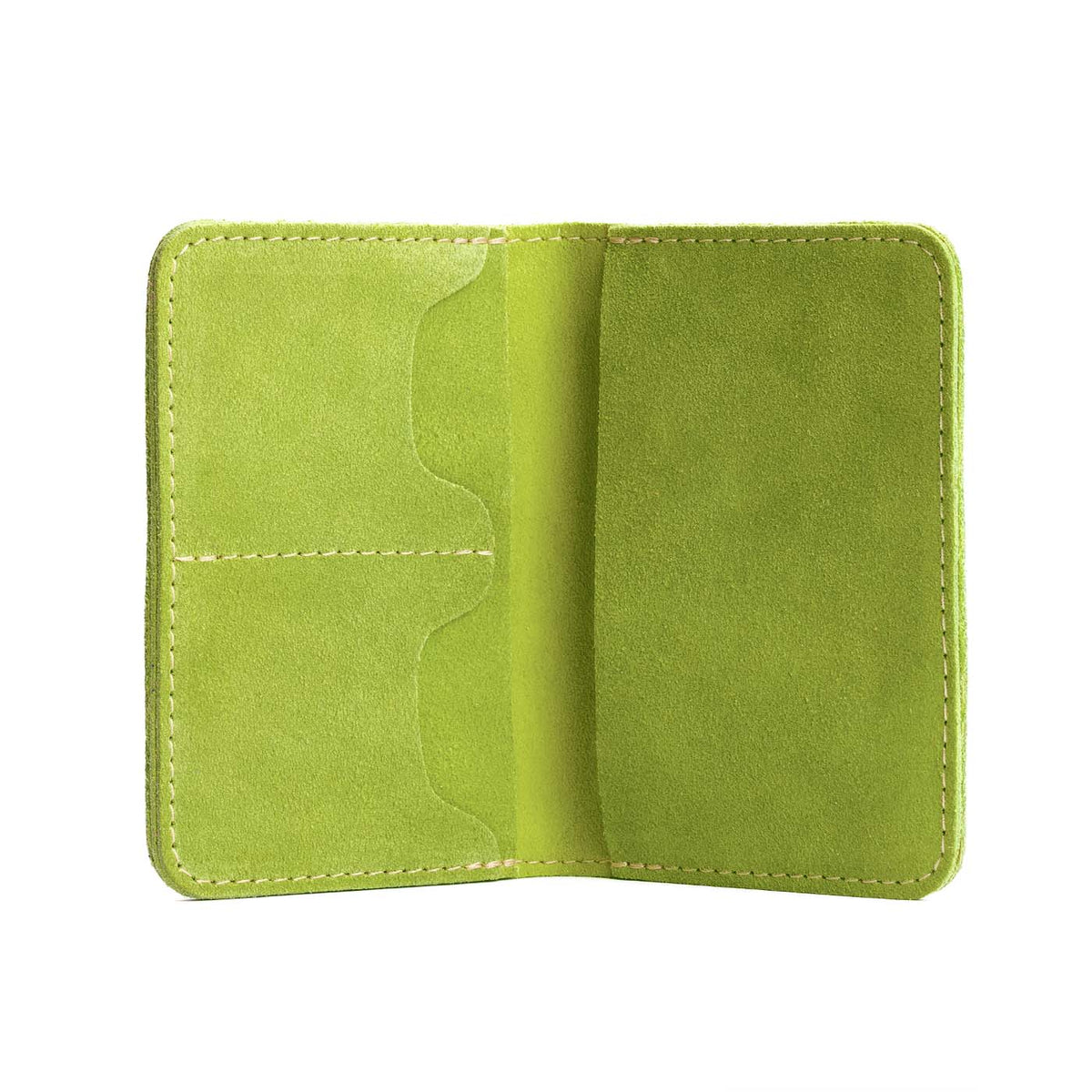 Leather Modern Passport Holder - Lime