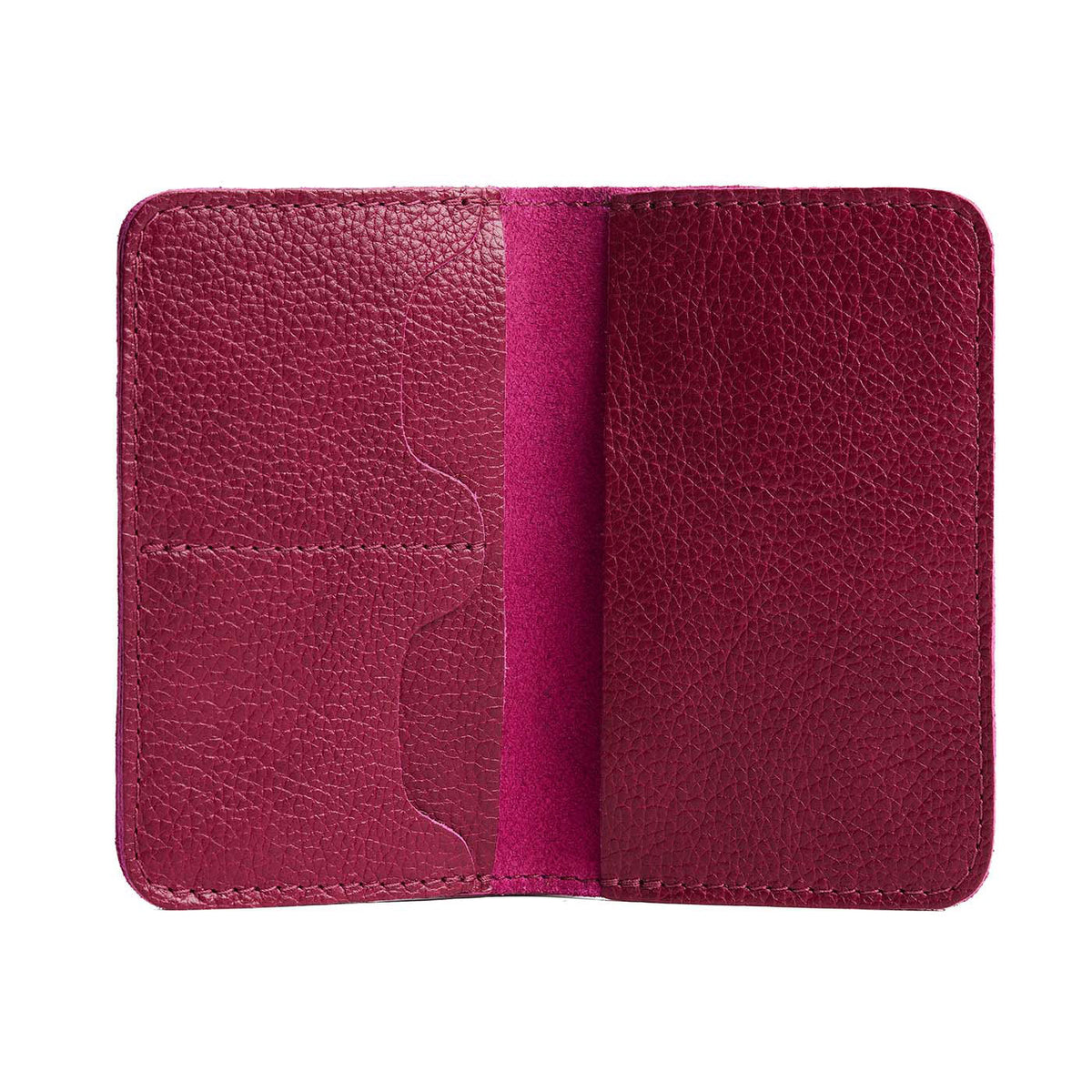 Leather Modern Passport Holder - Orchid