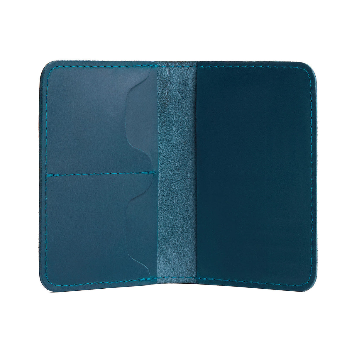 Leather Modern Passport Holder - Westward Blue