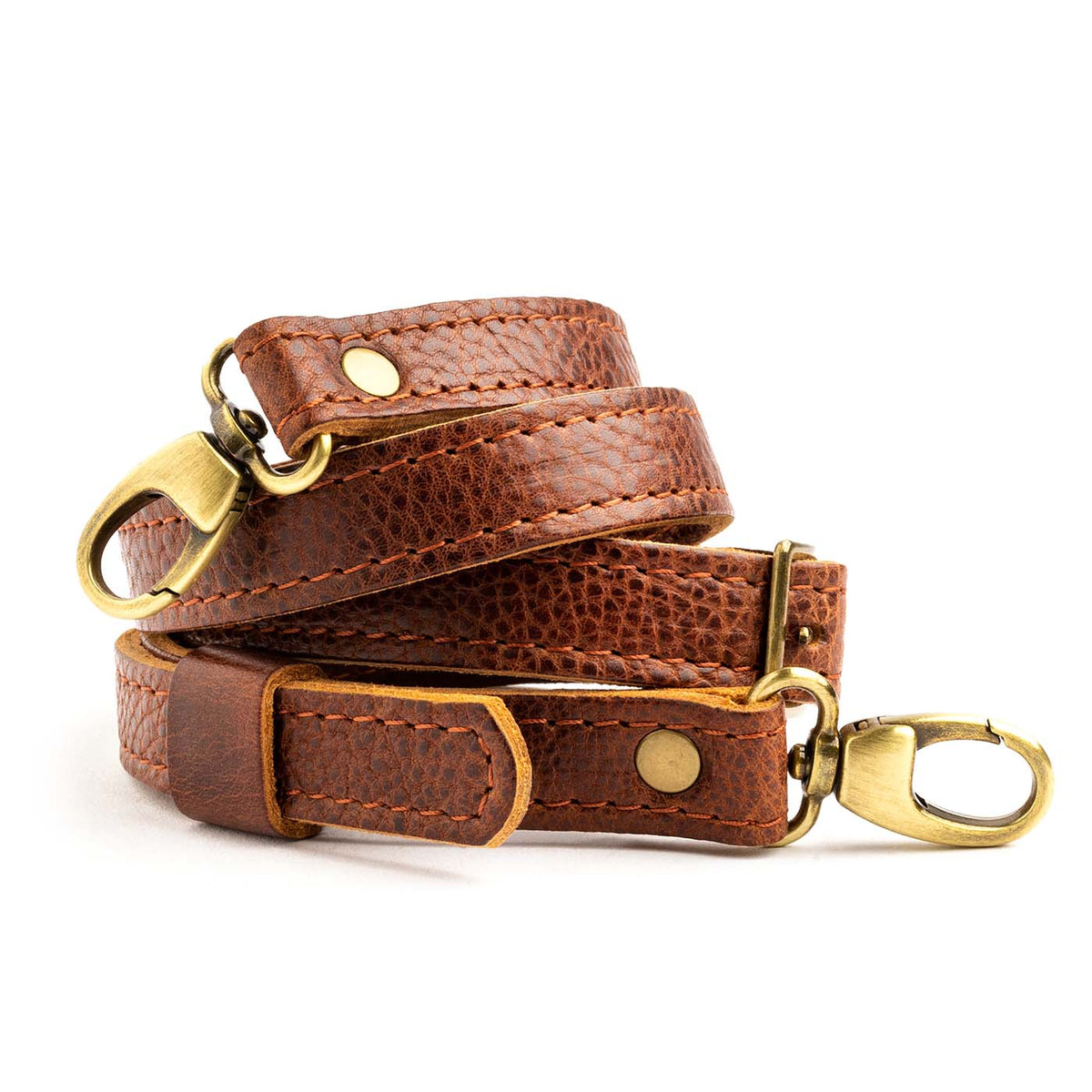 Leather Crossbody Strap - Nutmeg