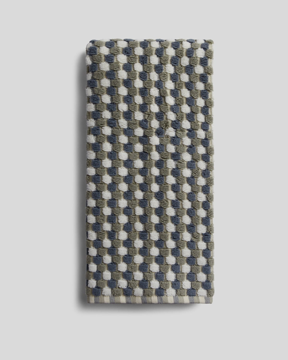 Organic Cotton Mosaic Towels (Moss and Dusk) - Hand Towel