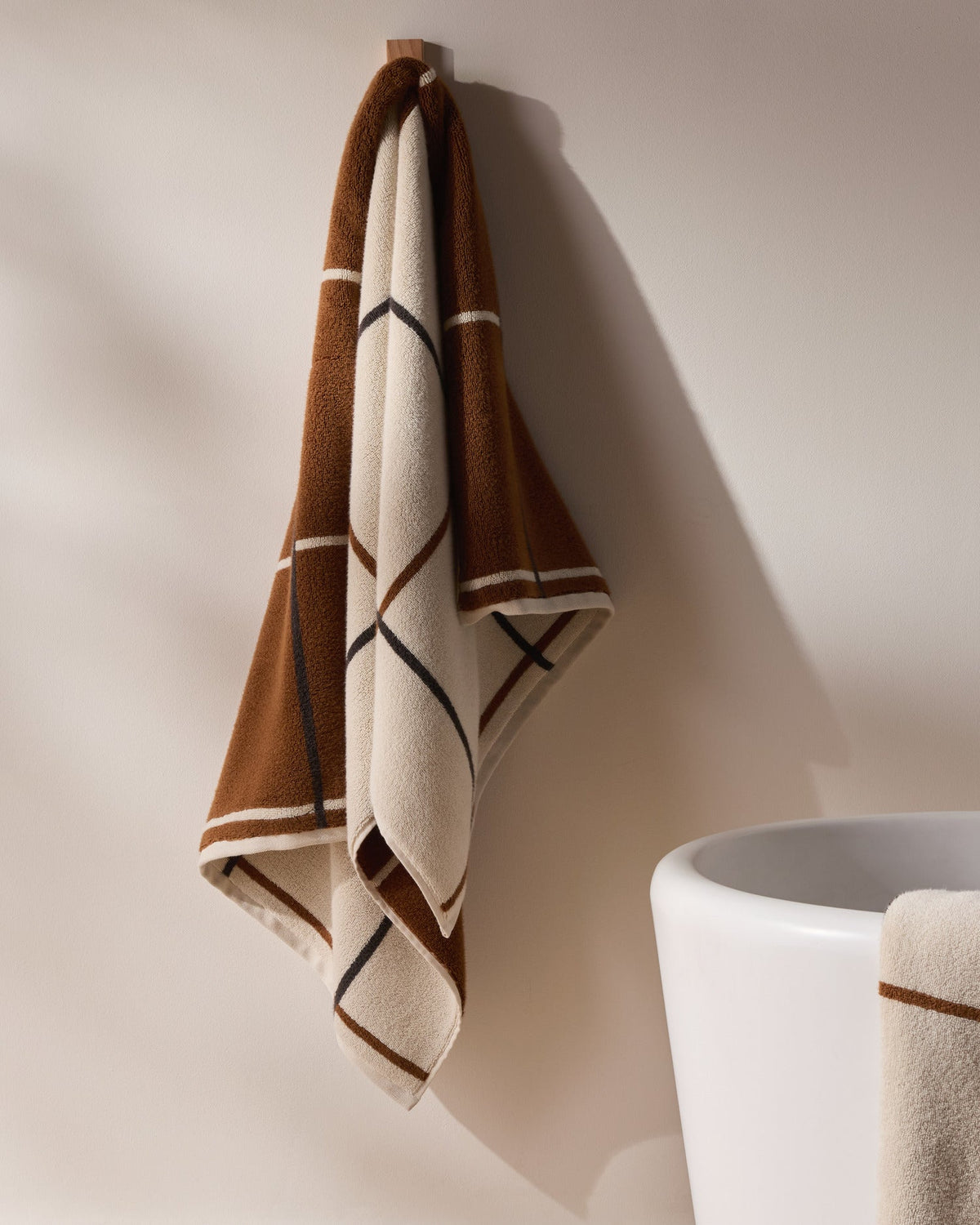 Organic Plush Towels (Bone Windowpane) - Image 4