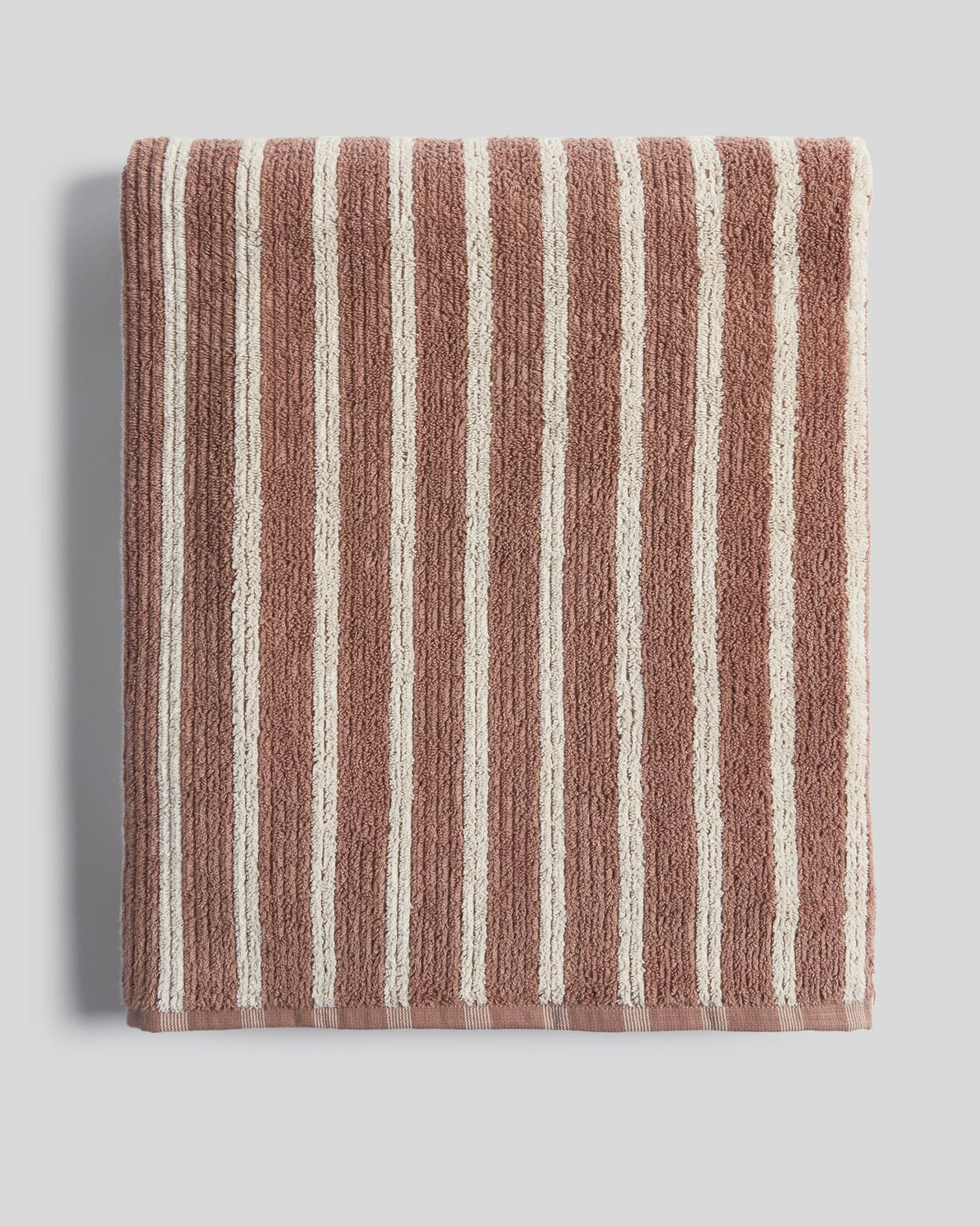 Organic Resort Stripe Towels (Adobe with Butter) - Bath Sheet