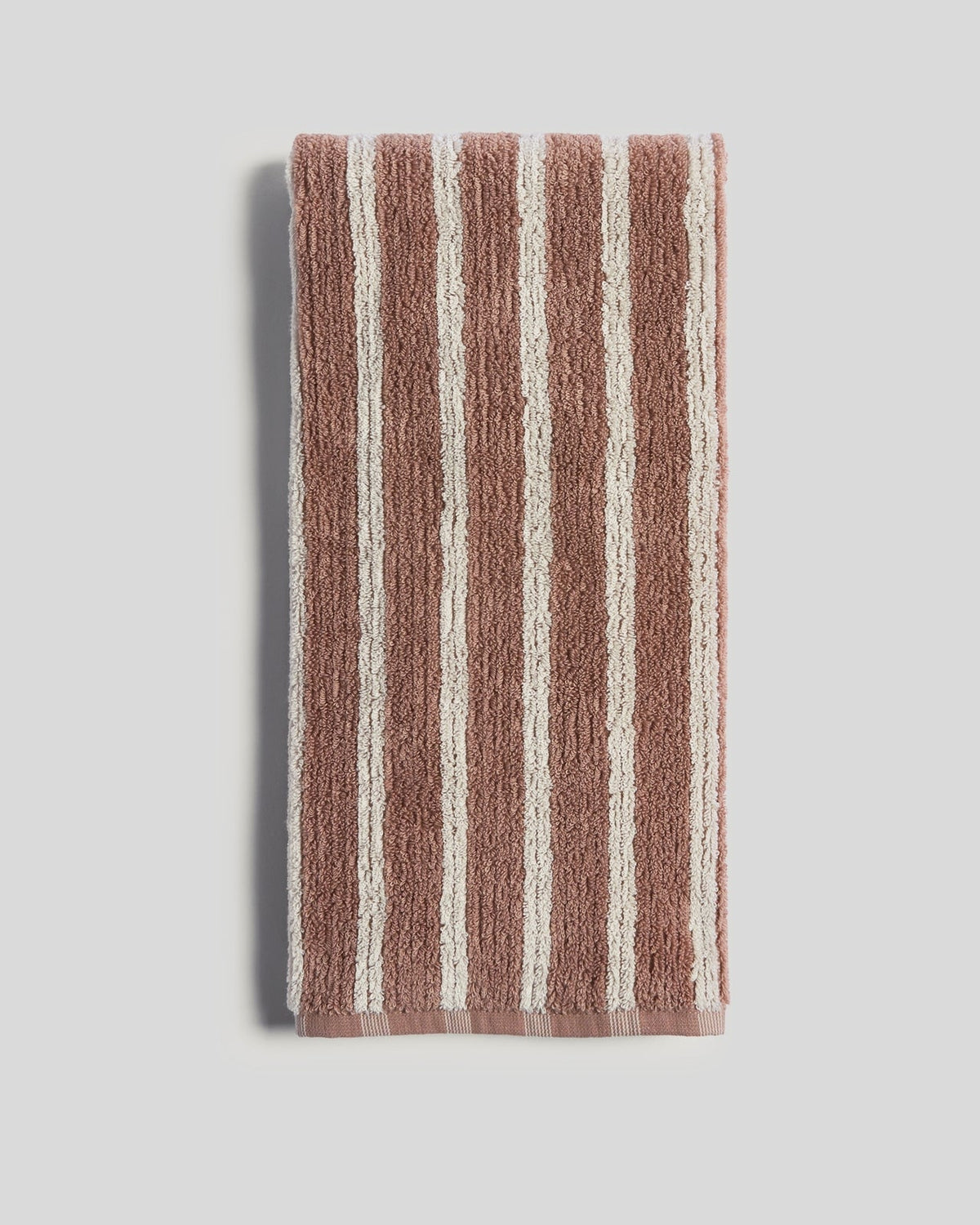 Organic Resort Stripe Towels (Adobe with Butter) - Hand Towel