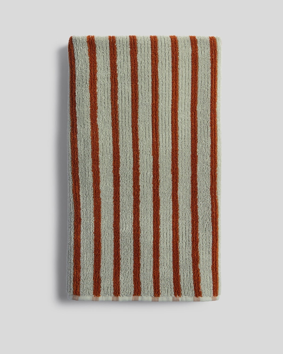 Organic Resort Stripe Towels (Sage with Russet) - Bath Towel