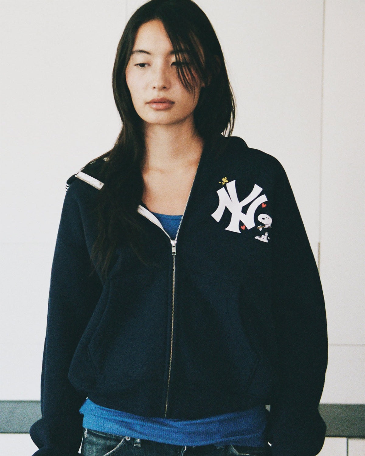Yankees & Peanuts Fleece Zip Up - Image 4