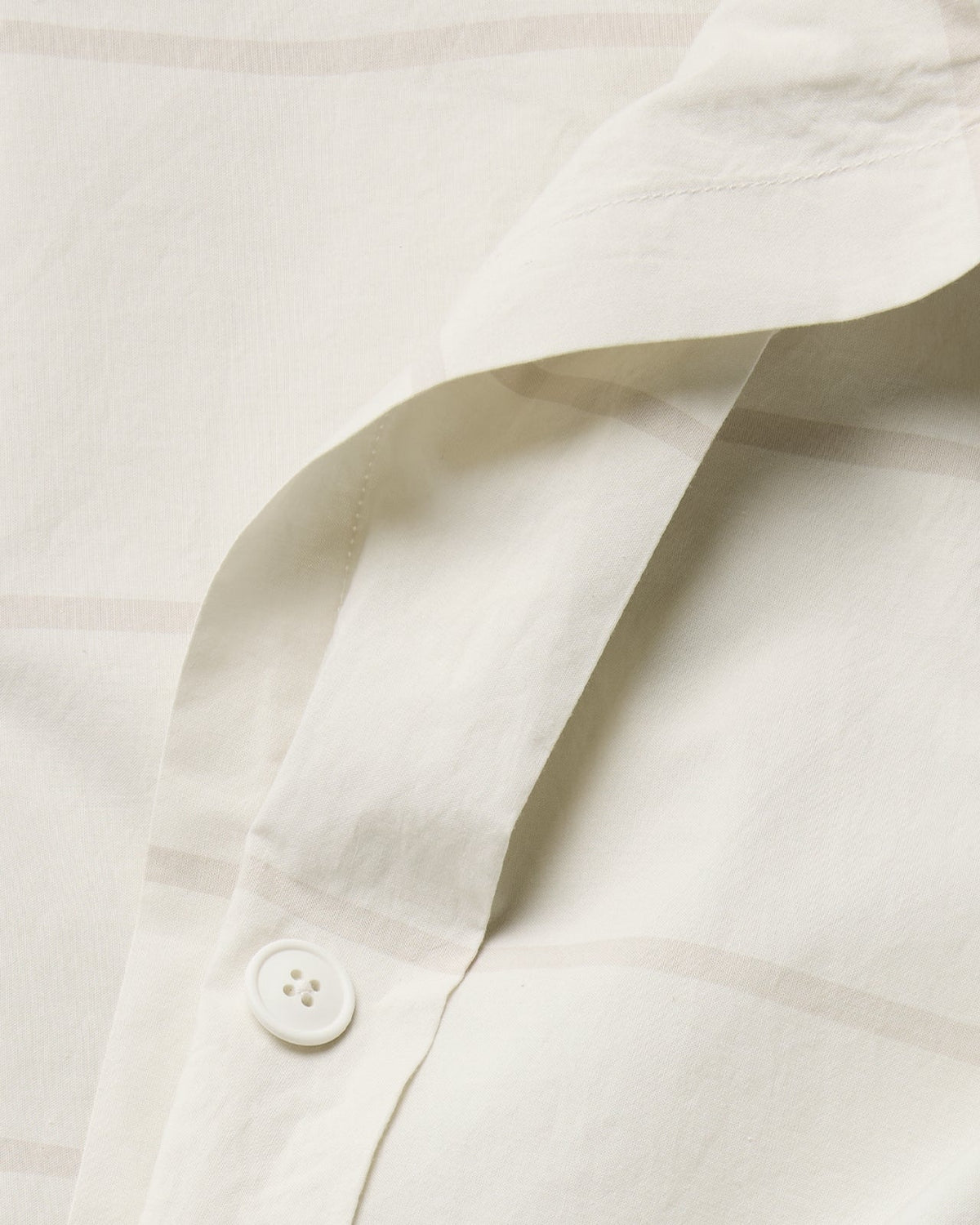 Percale Duvet Cover (Bone Stripe) - Image 3