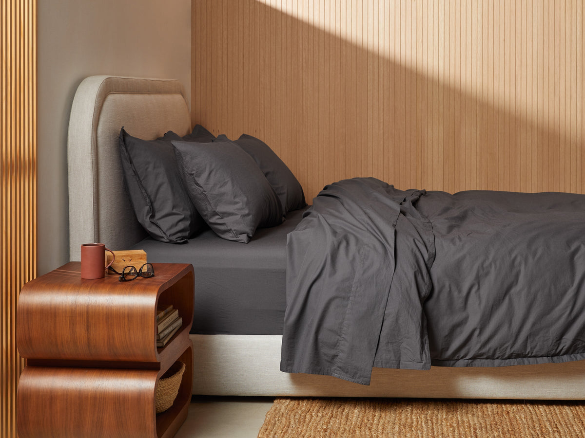 Percale Pillowcase Set - FINAL SALE (Slate) - Image 4