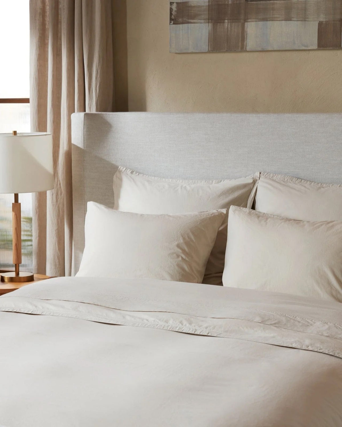 Percale Sheet Set - Bone K/CK - Image 2