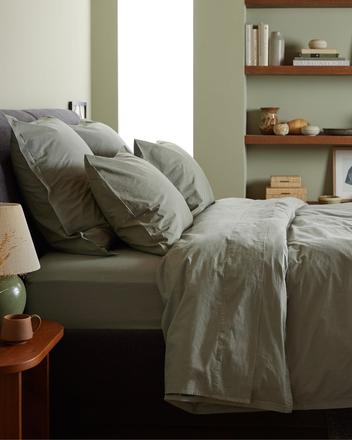 Percale Sheet Set - Moss F/Q - Image 4