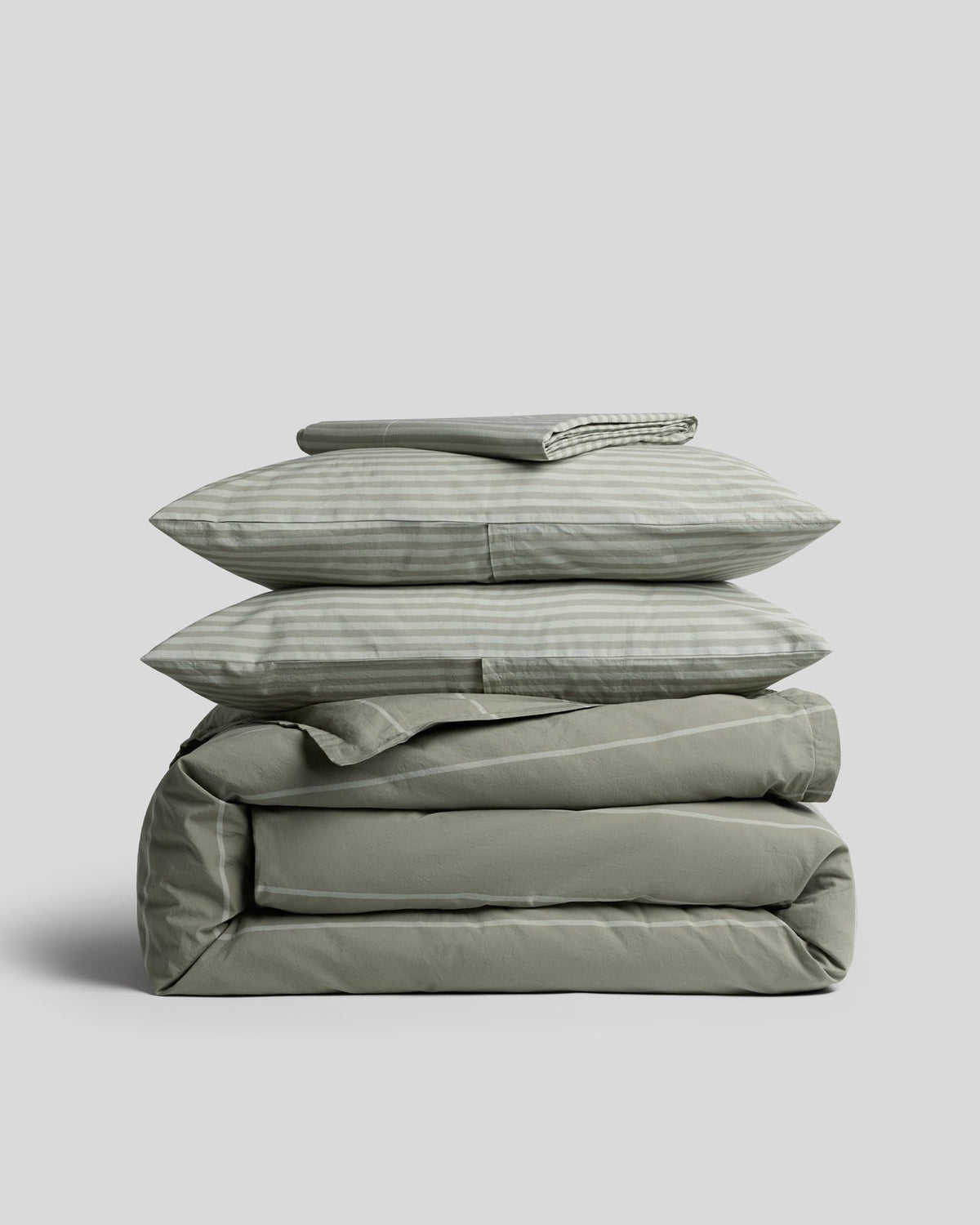 Percale Venice Set - Moss Stripe F/Q