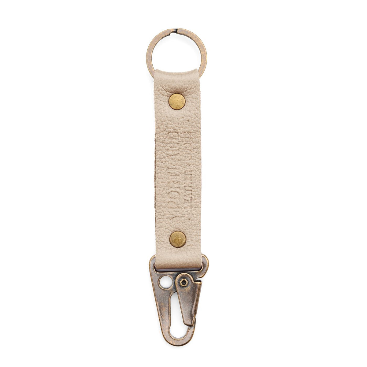 Plg Keychain - Pebbled Bone / Long