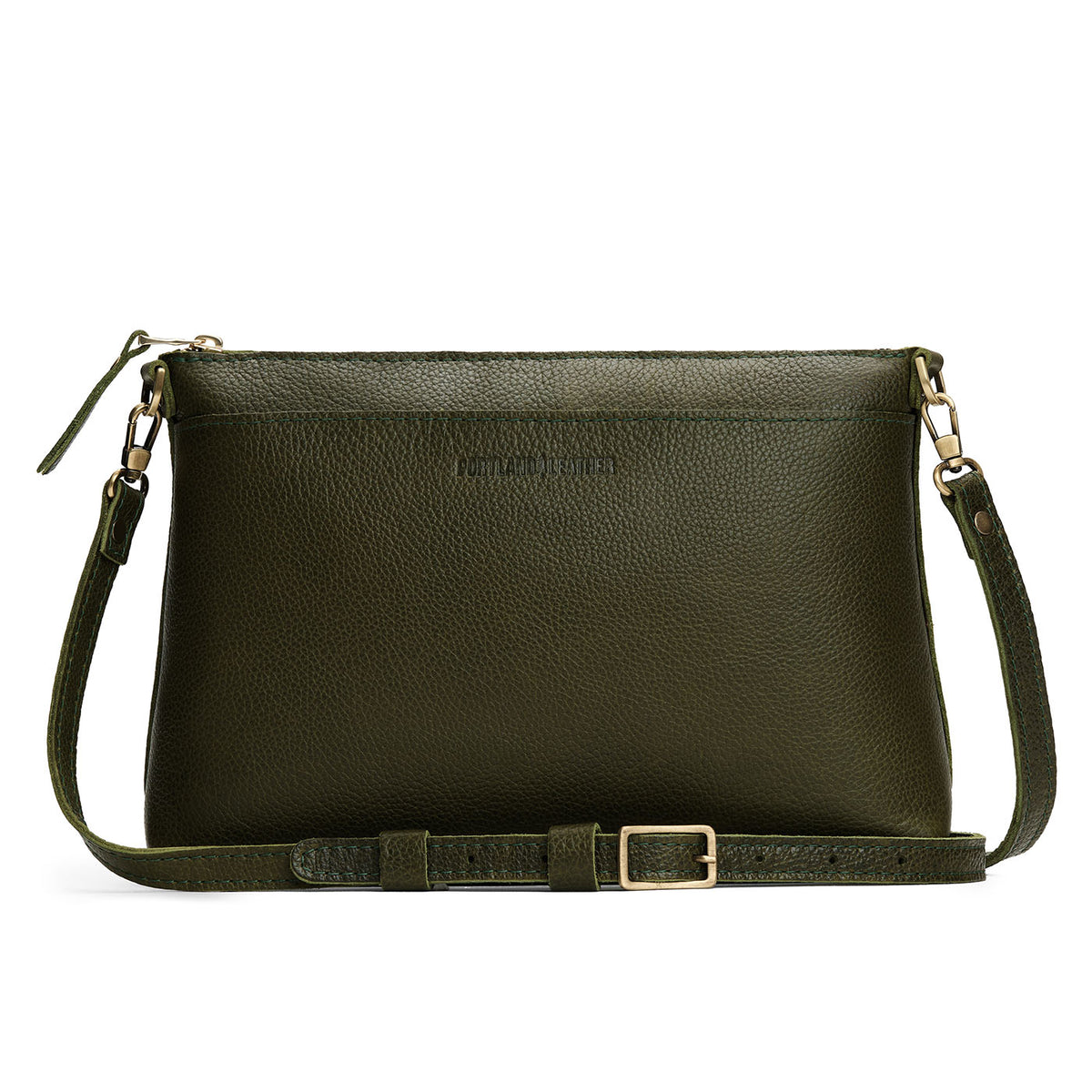 Poppy Purse - Pebbled Olive / Large