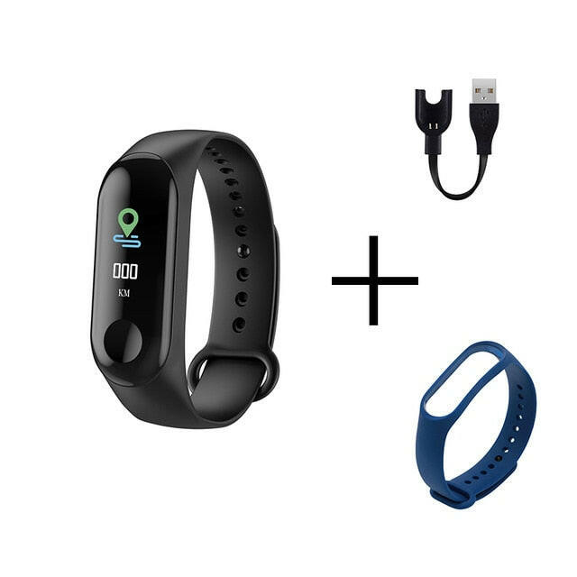Smart Wrist Watch for Healthy Living - black blue
