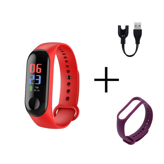 Smart Wrist Watch for Healthy Living - red purple
