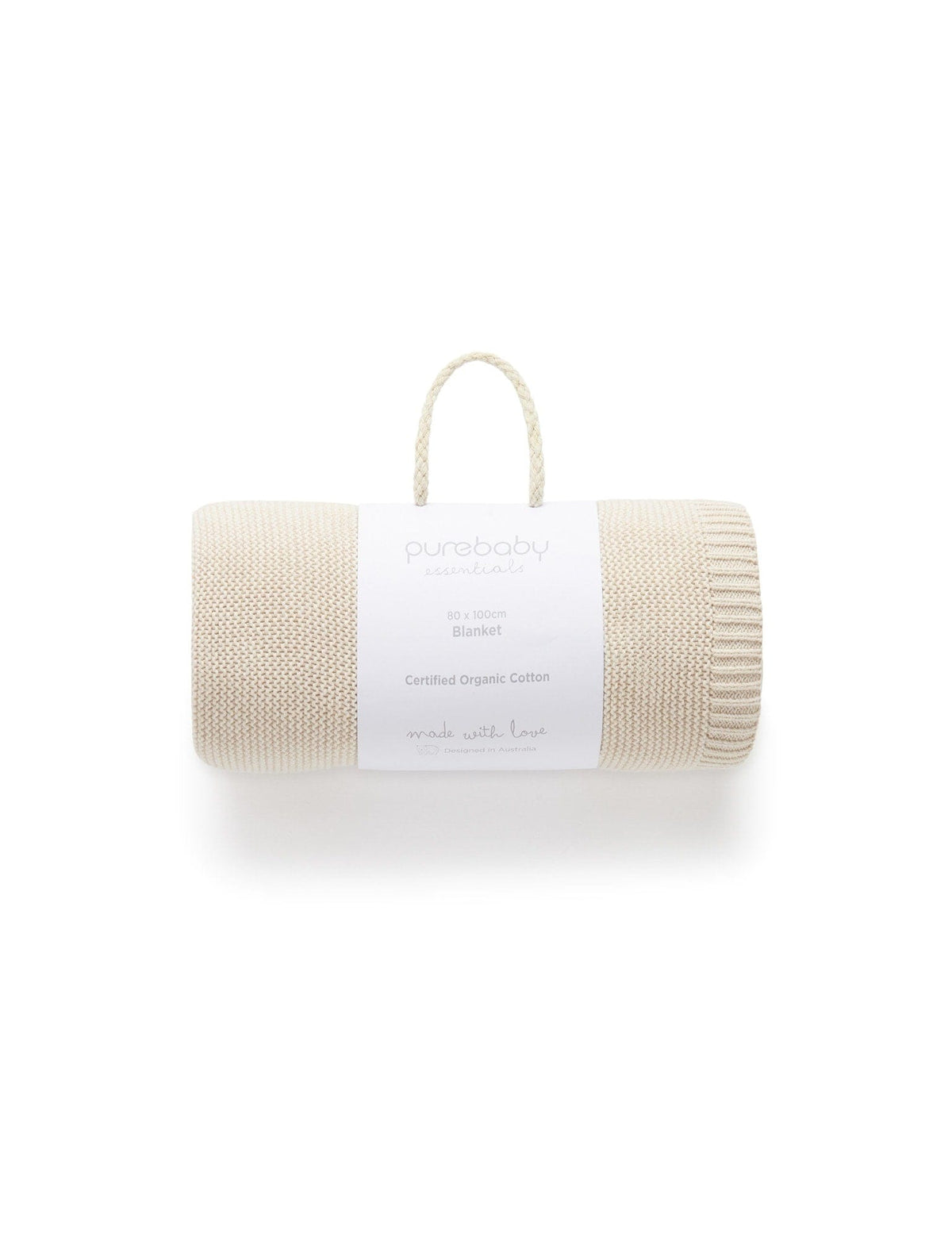 Purebaby Essentials Textured Blanket - Wheat Melange - Image 5