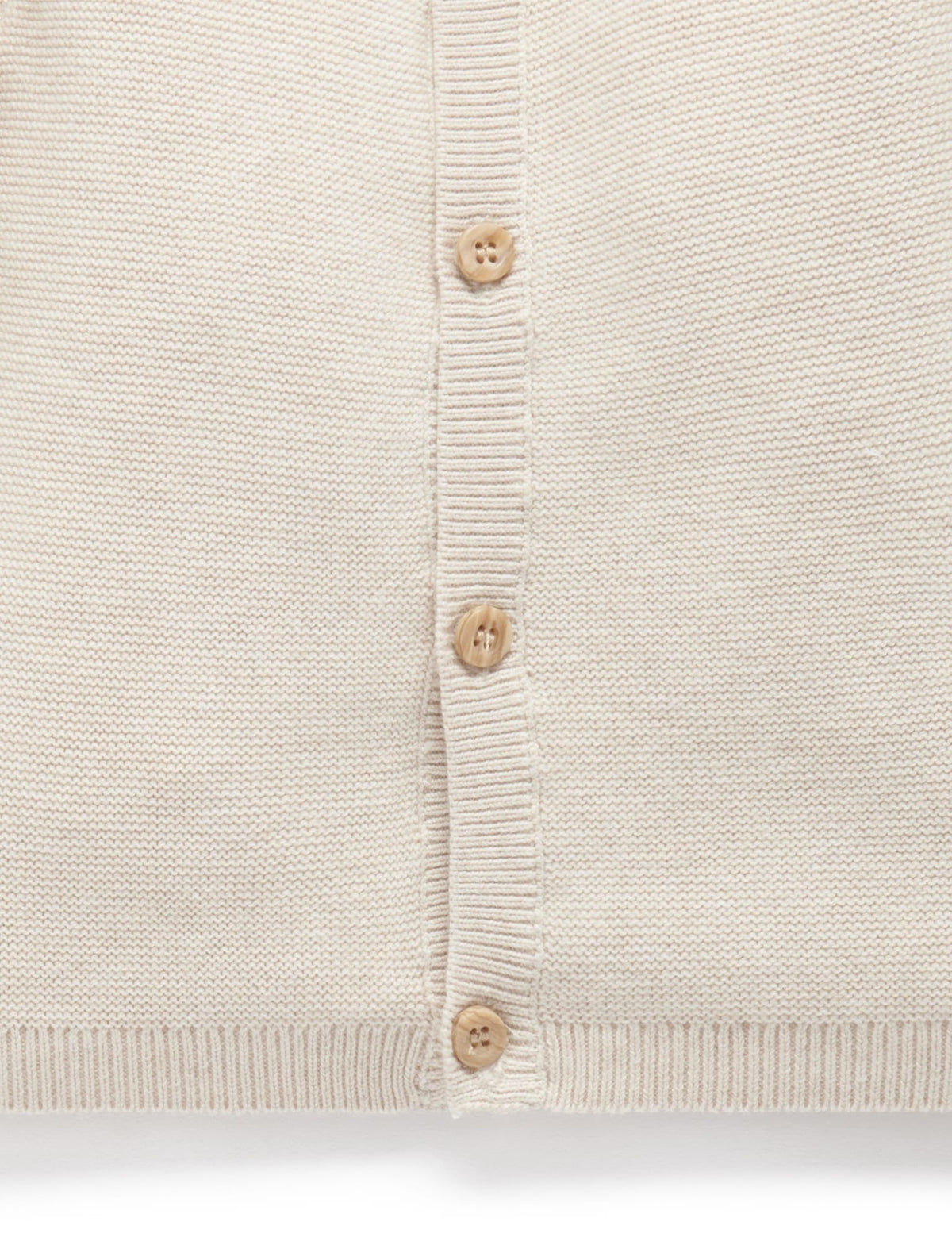 Purebaby Textured Cardigan - Wheat Melange, 3-6M - Image 5