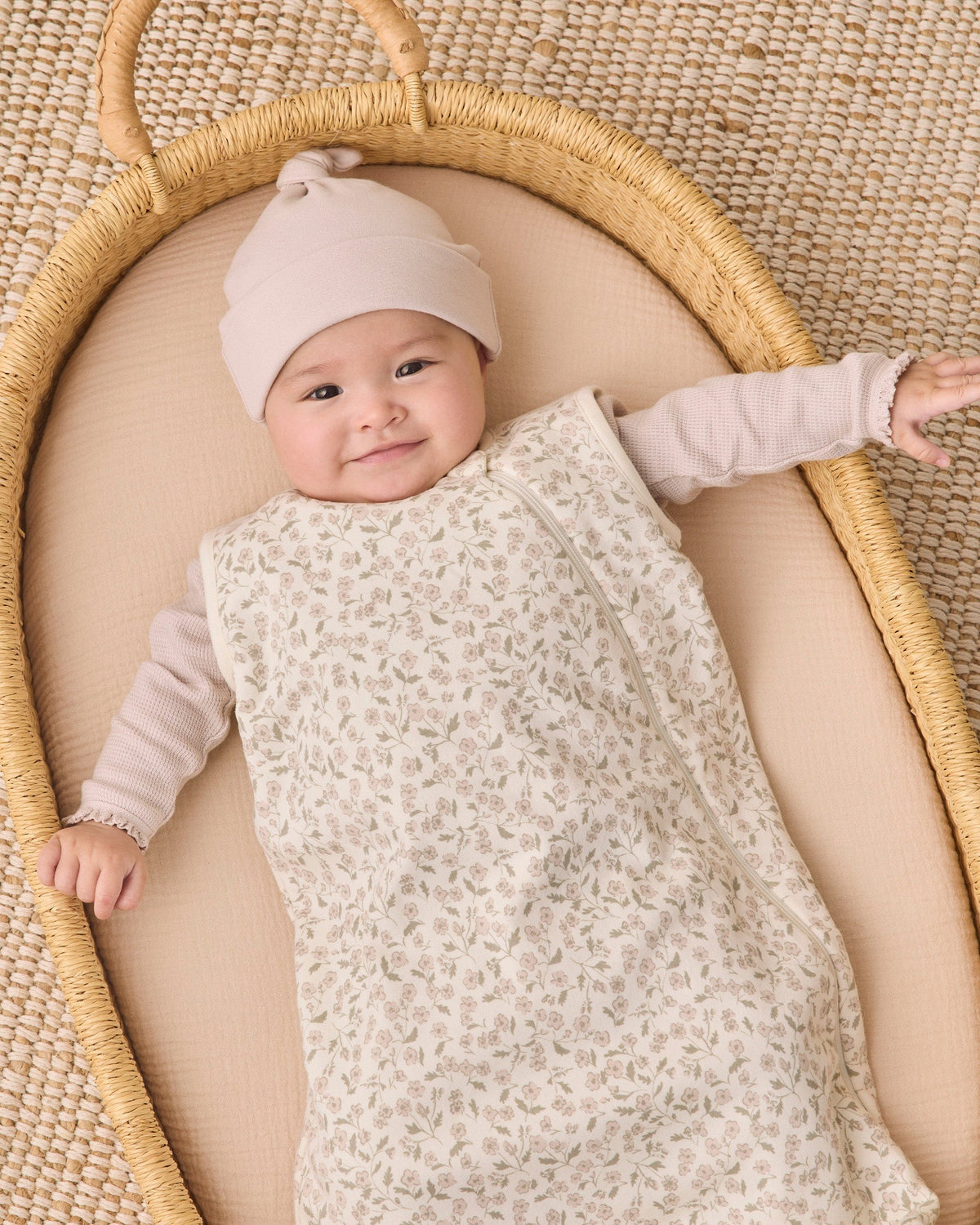 Quincy Mae Jersey Sleep Bag - Floret, 0-6M - Image 6