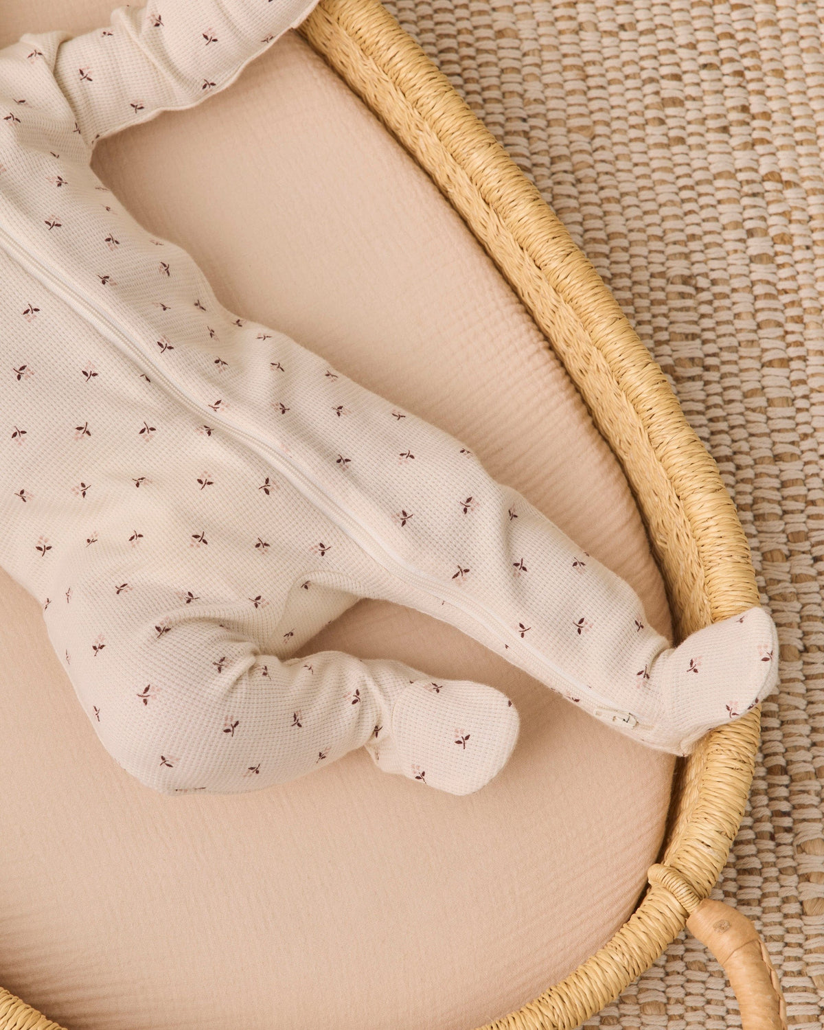 Quincy Mae Waffle Sleep Set - Fall Ditsy, 3-6M - Image 3
