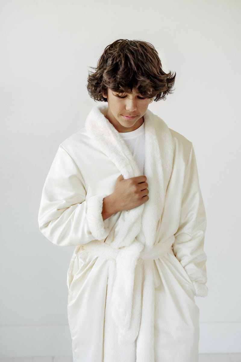 Satin Cream Robe - Image 3