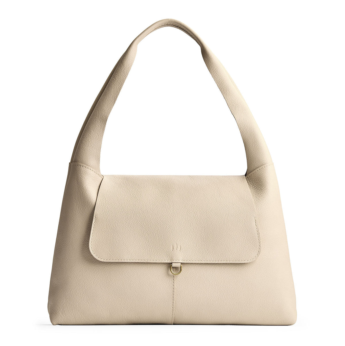 'Almost Perfect' Rowan Shoulder Bag - Pebbled Bone / Large
