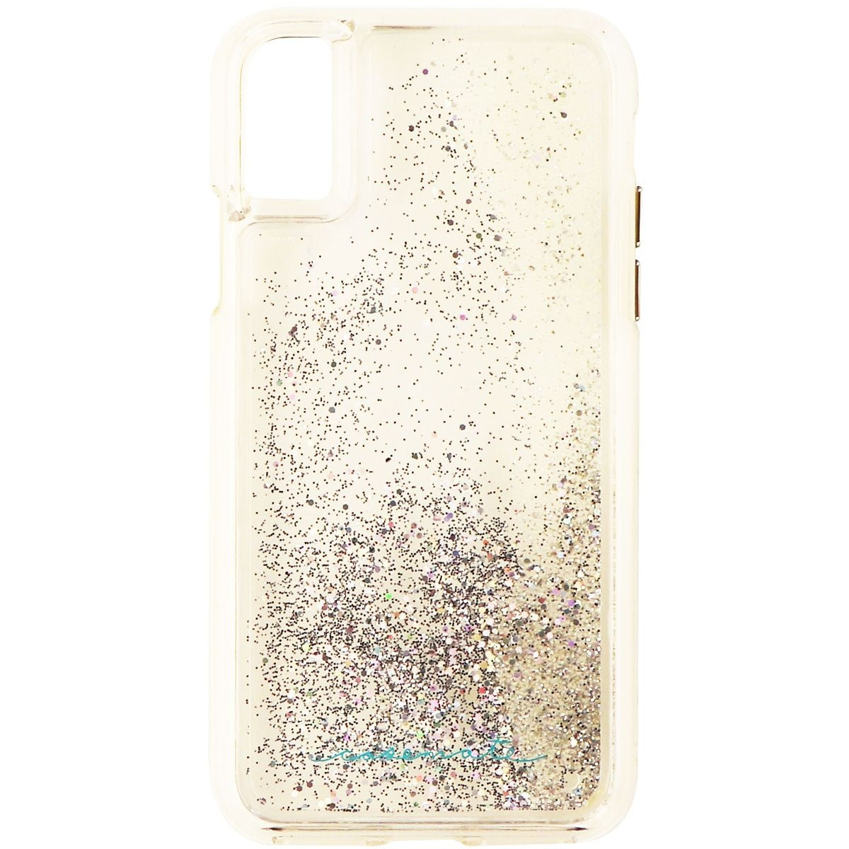 Case-Mate Waterfall Series Liquid Glitter Case for iPhone Xs & X - Clear/Silver - New