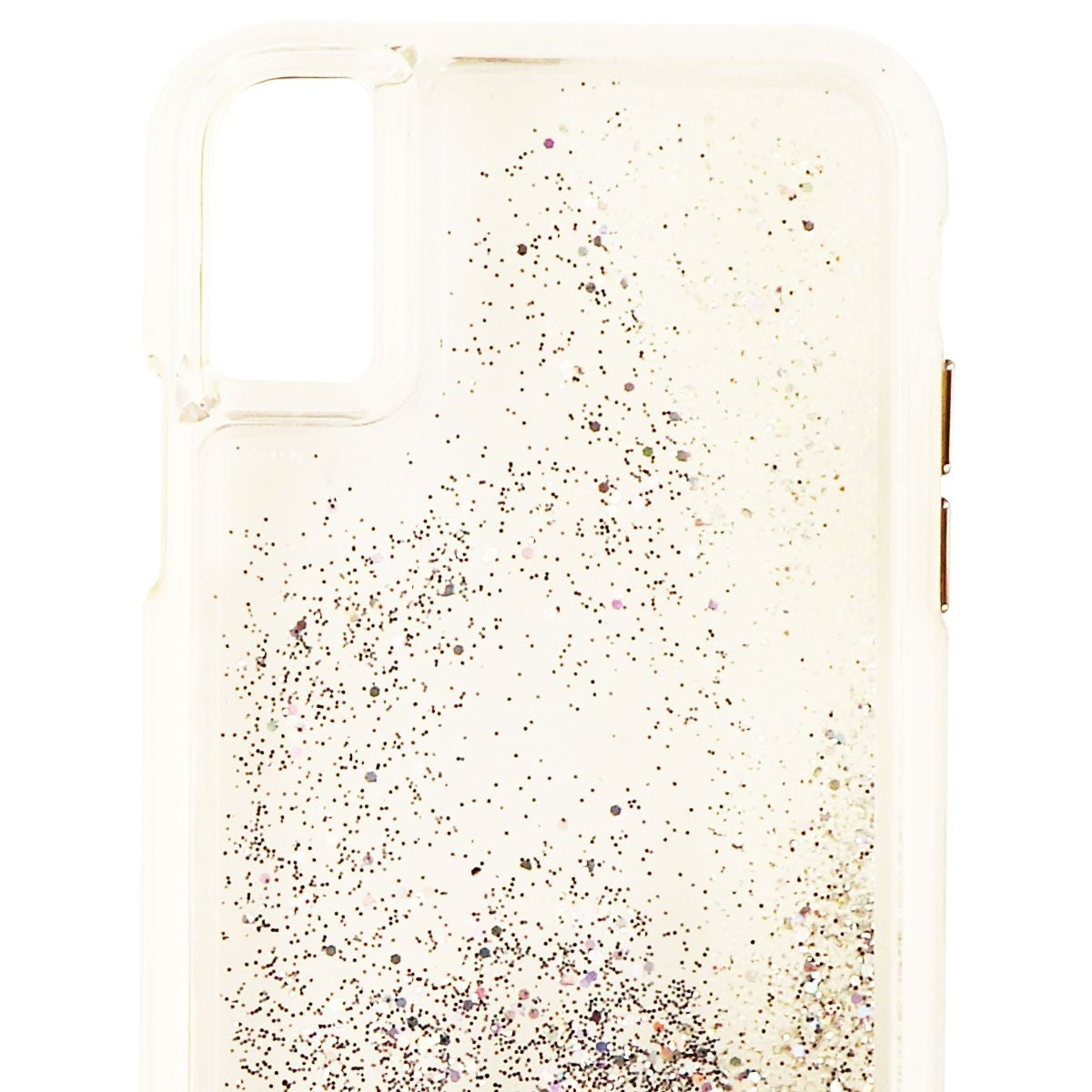 Case-Mate Waterfall Series Liquid Glitter Case for iPhone Xs & X - Clear/Silver - New - Image 2