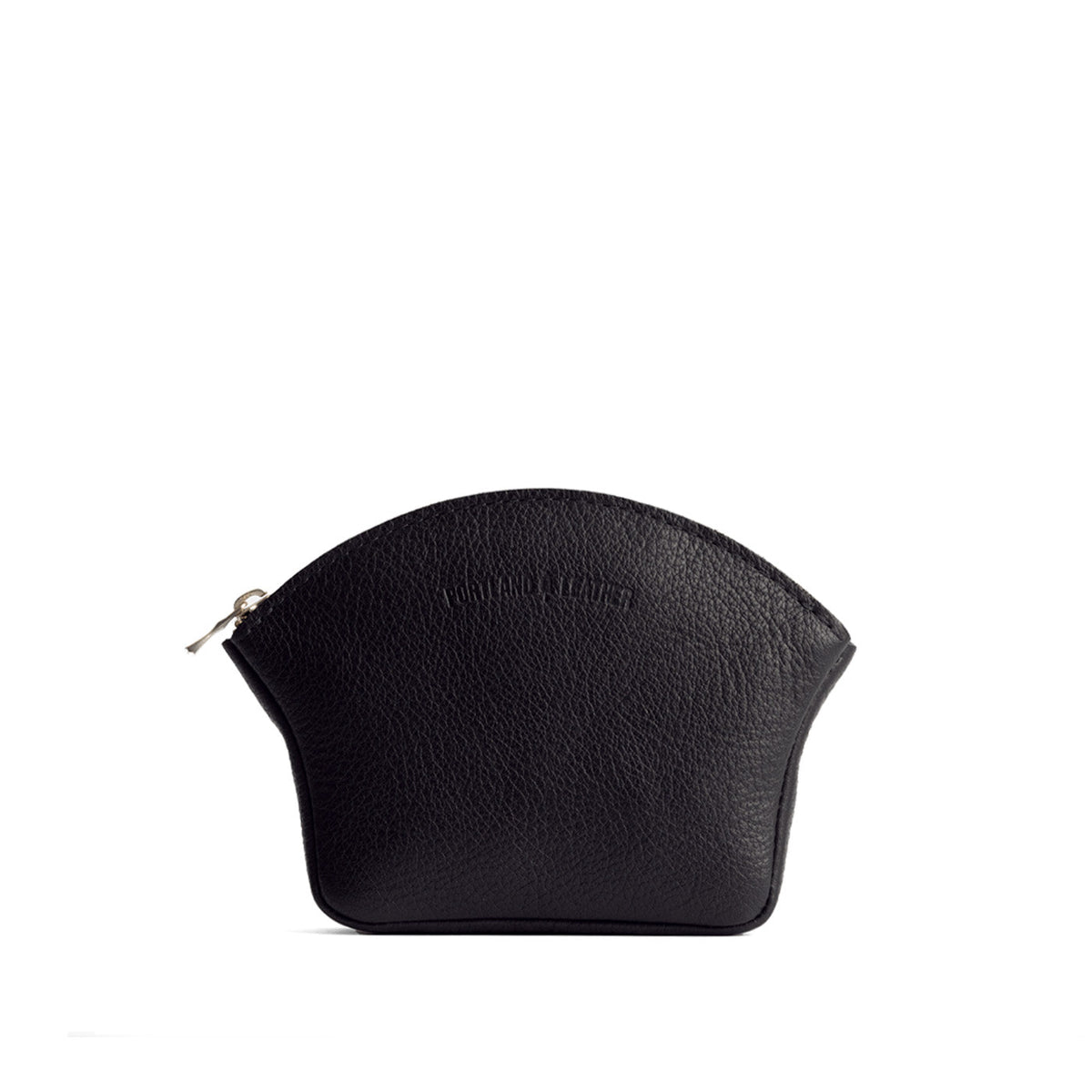 Seashell Pouch - Pebbled--black / Large