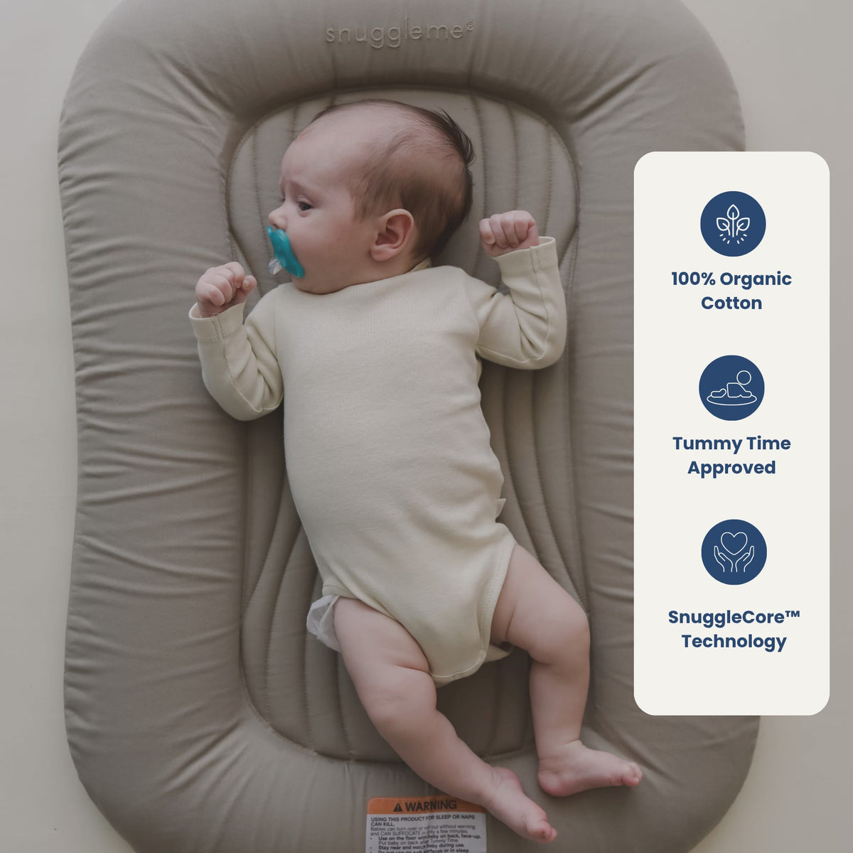 Snuggle Me Infant Lounger Wave - Birch - Image 5