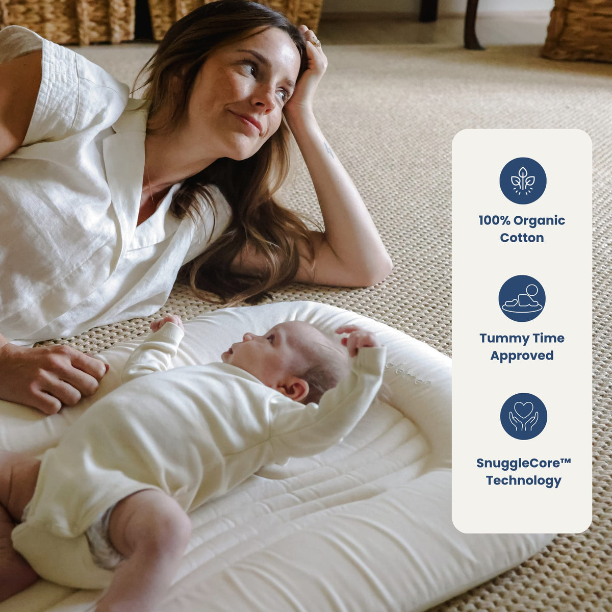 Snuggle Me Infant Lounger Wave - Natural - Image 7