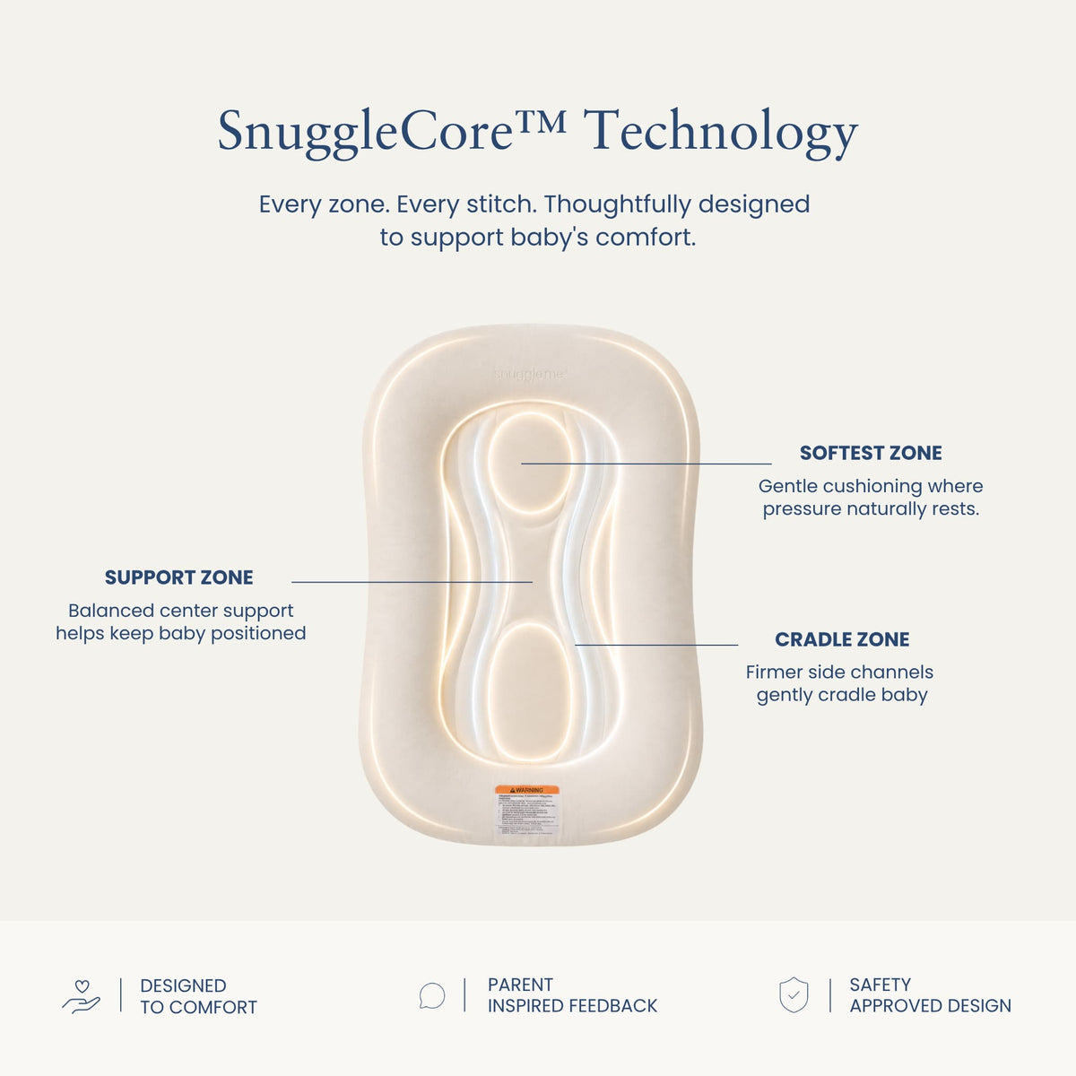 Snuggle Me Infant Lounger Wave - Sky - Image 2