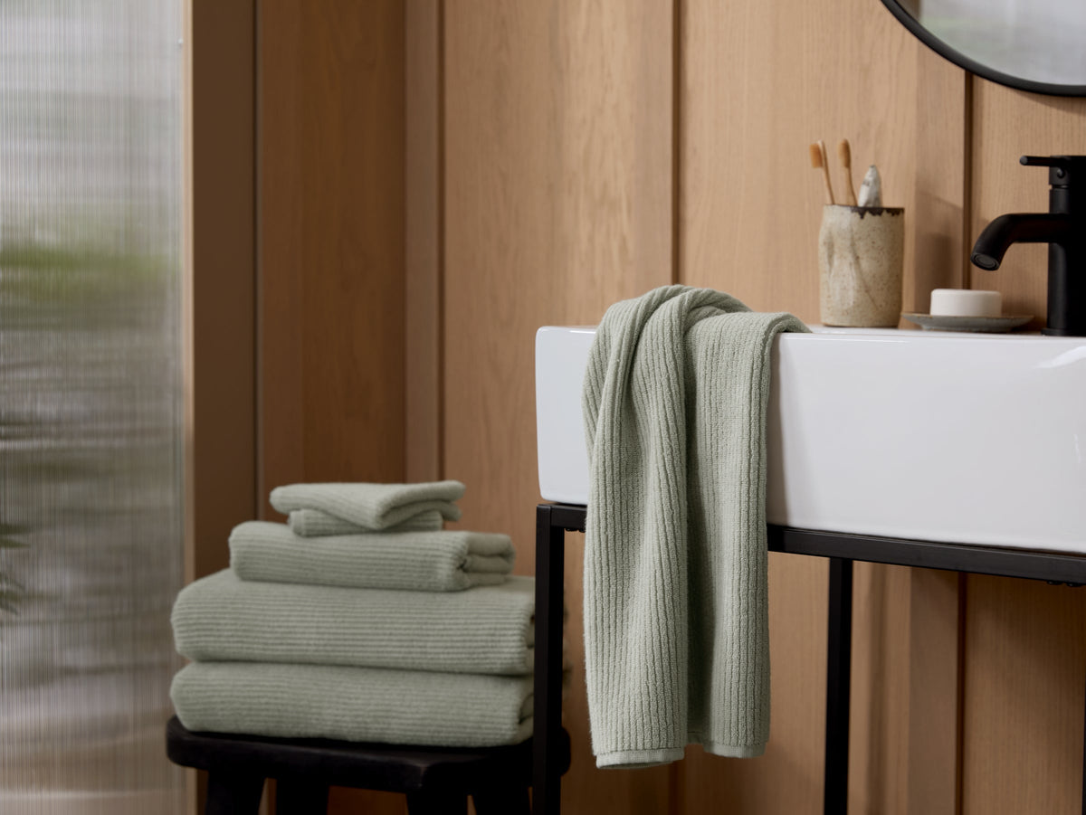 6+6 Soft Rib Bath Bundle - Sage - Image 2