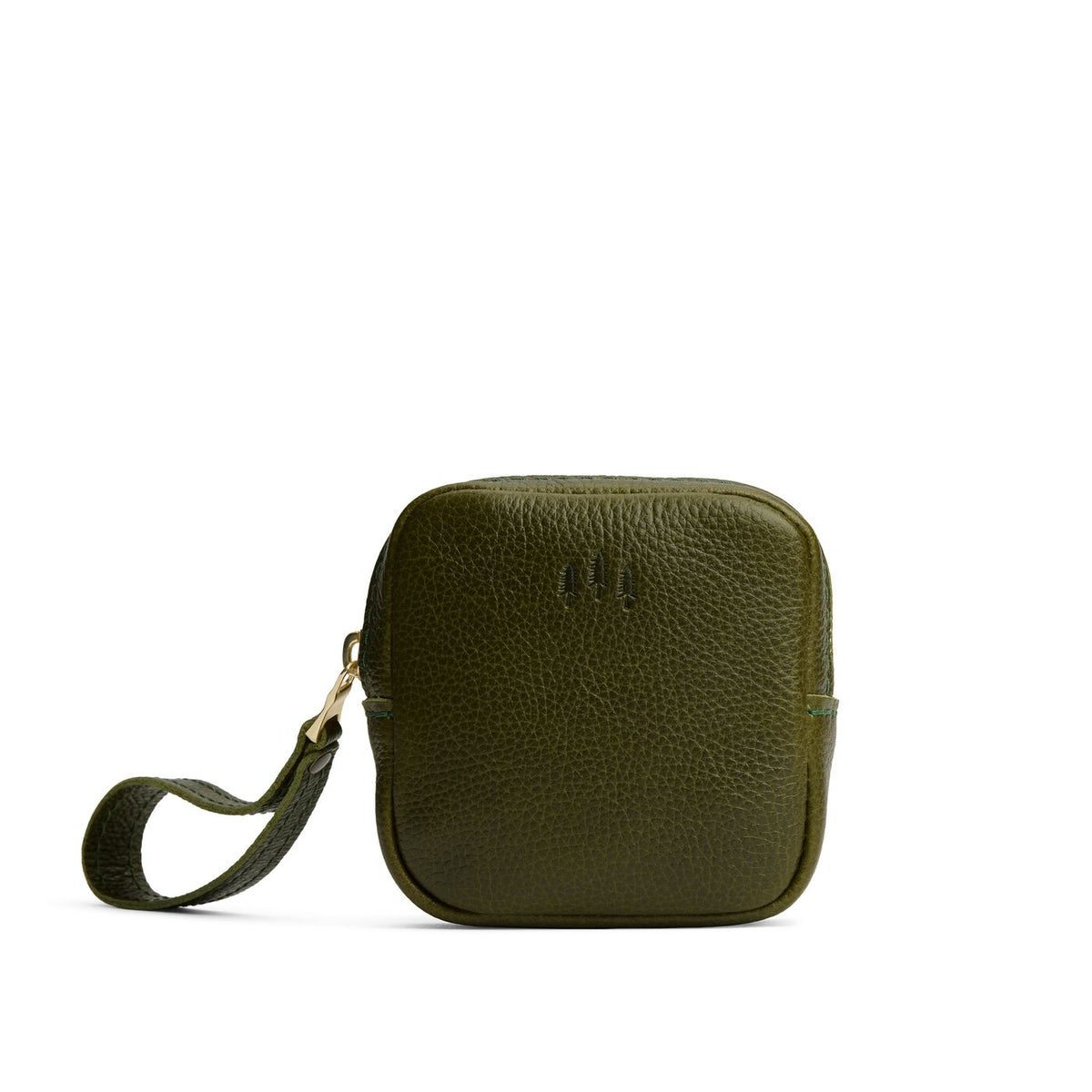 Square Pouch - Pebbled Olive