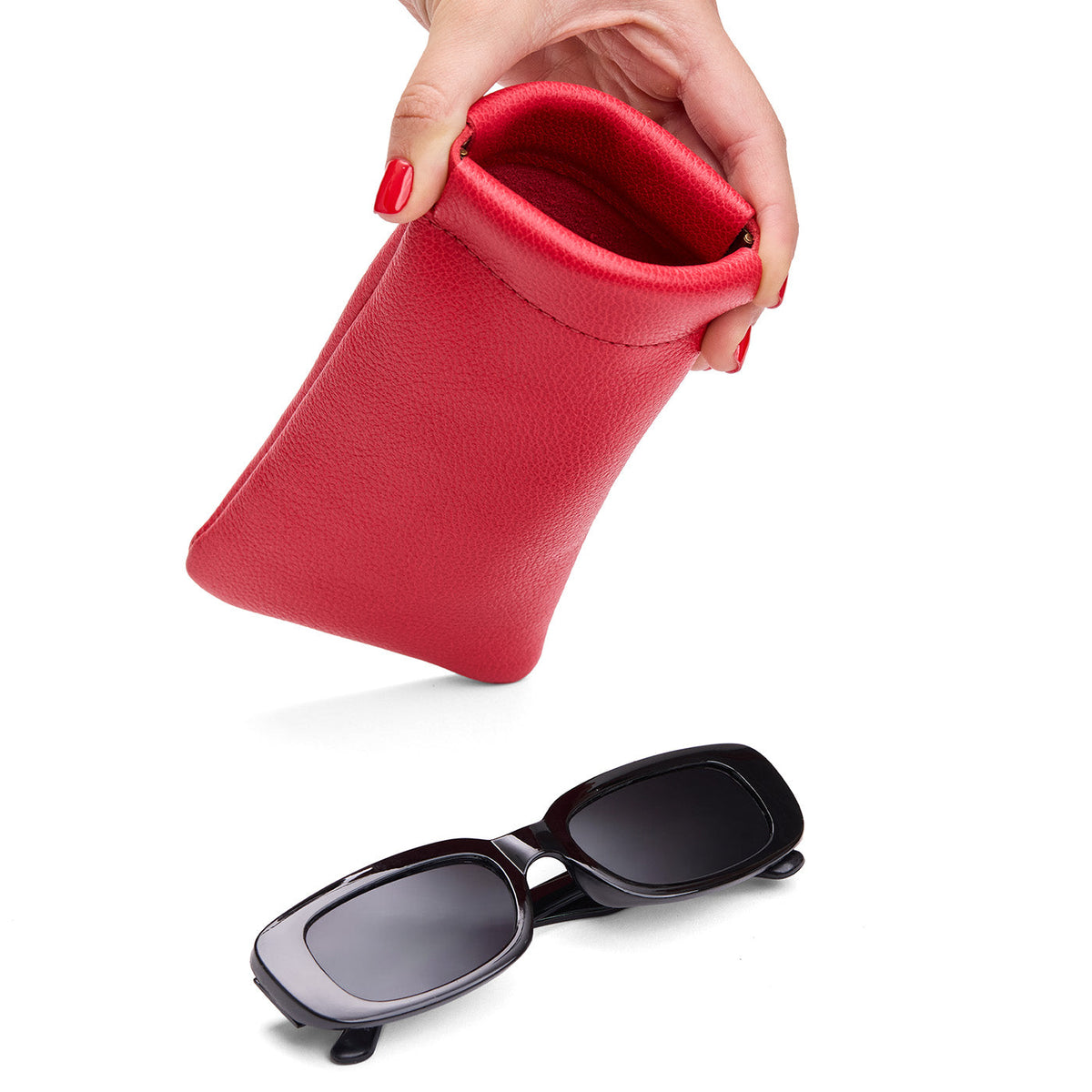 Squeeze Eyeglass Case - Cherry
