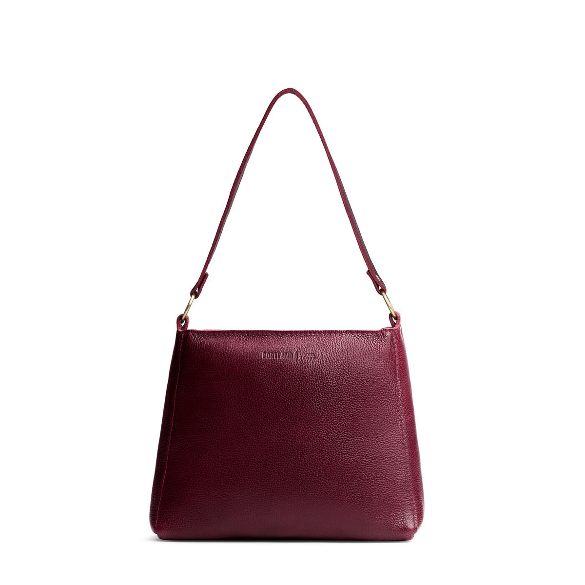 'Almost Perfect' Triangle Shoulder Bag - Cabernet / Small
