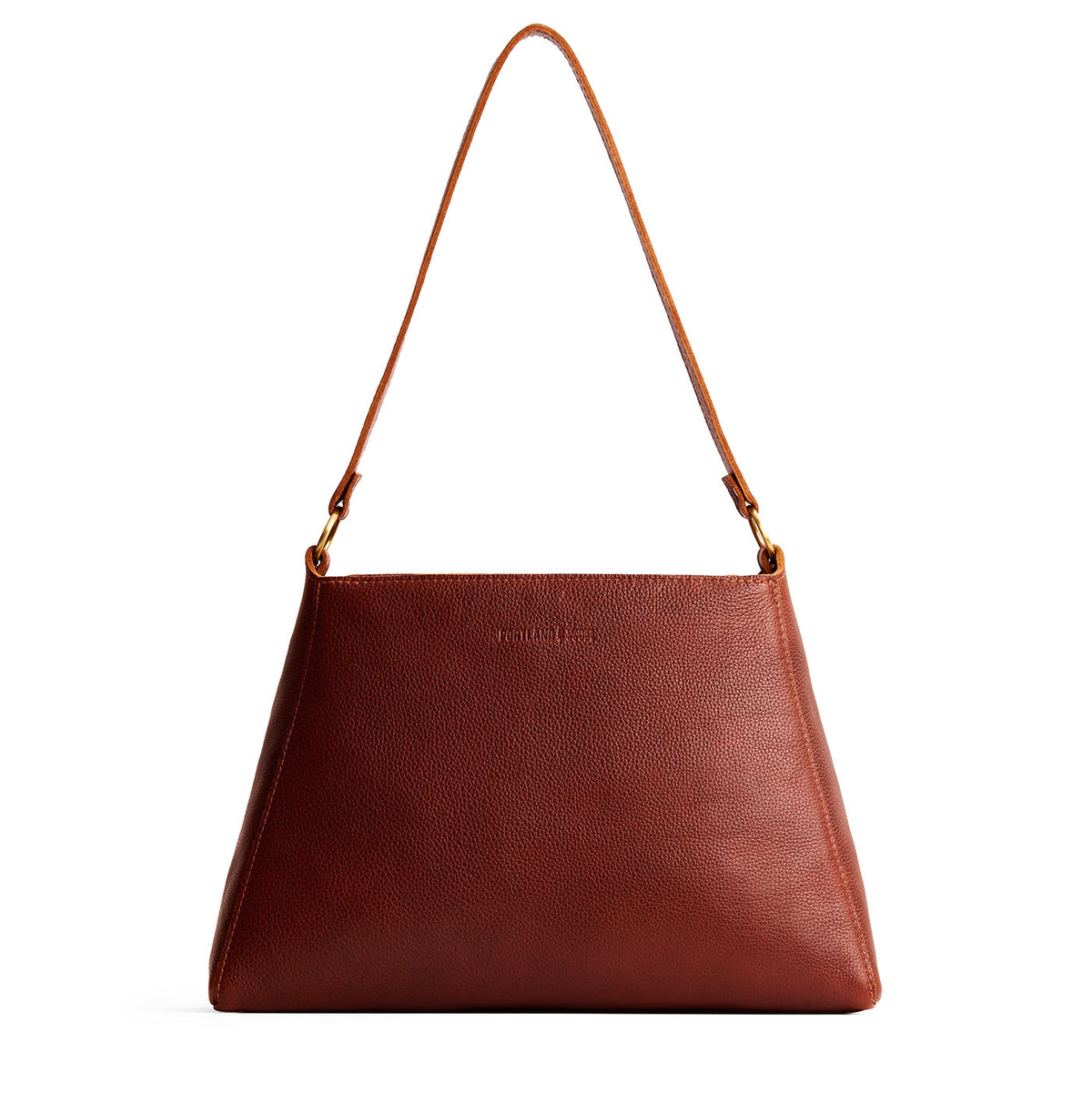 'Almost Perfect' Triangle Shoulder Bag - Nutmeg / Large